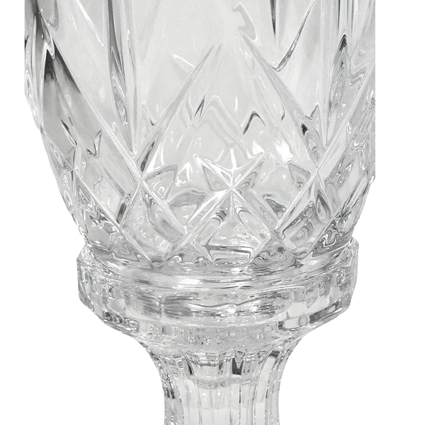 DePlomb Heavy 24% Lead Crystal 12" Hurricane Globe Glass Candle Holder! - Thumbnail 2