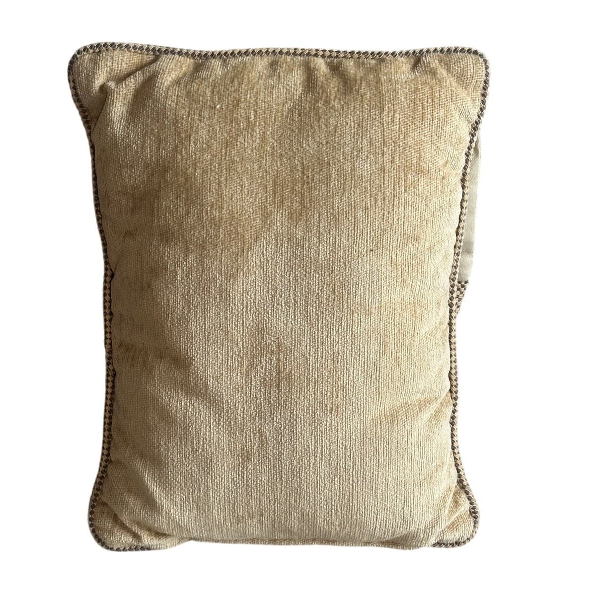 Tapestry Corded Envelope Design 17x12 Rectangular Tan Unique Accent/Throw Pillow - Thumbnail 3