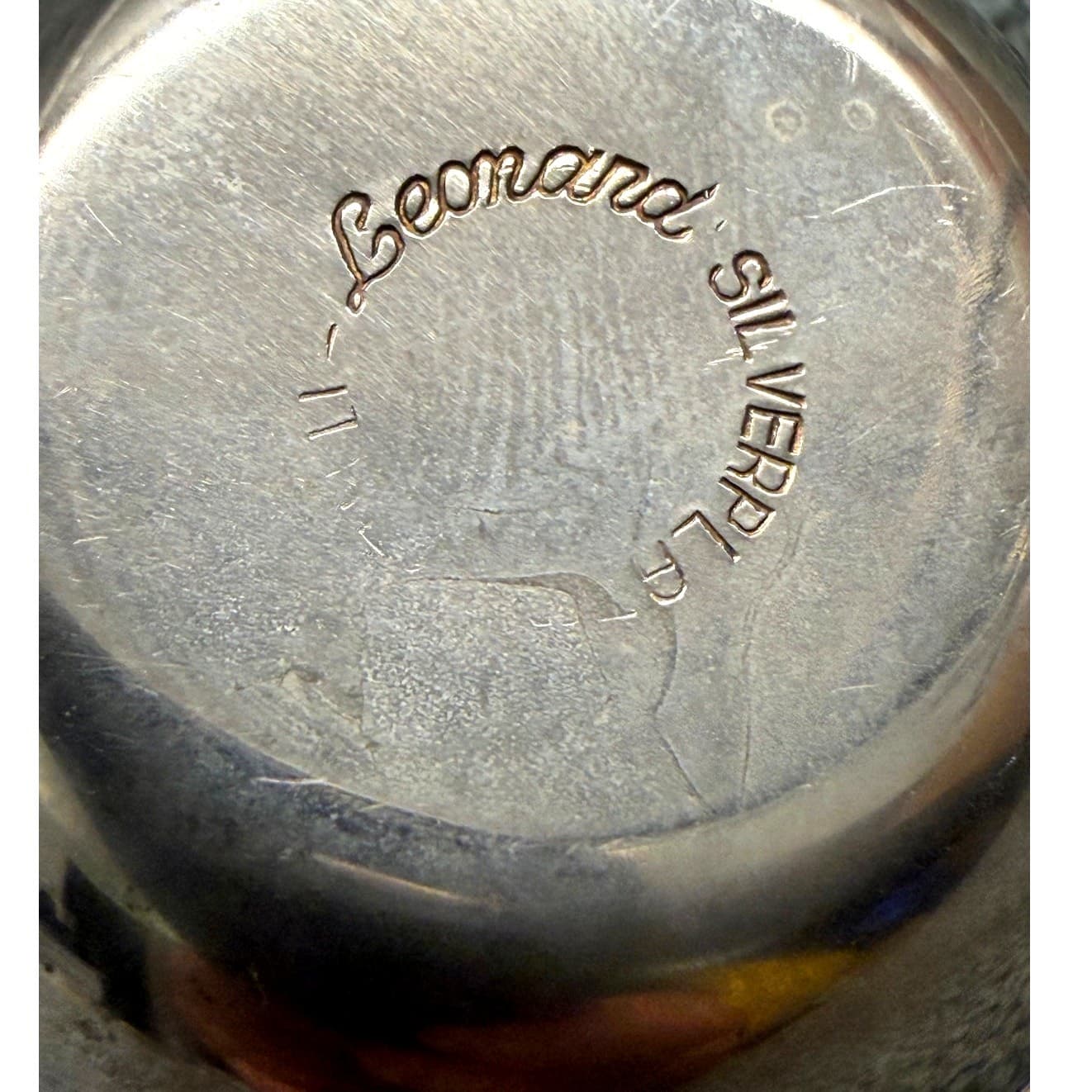 Leonard Silverplate Brandy Cognac Warmer Set w/3 Snifters Vintage Barware - Thumbnail 9