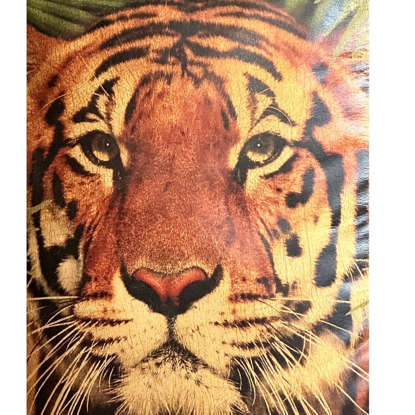 Sweetwater Trading Company Style Leather Tiger 19x16x8 Accent Throw Pillow - Thumbnail 2