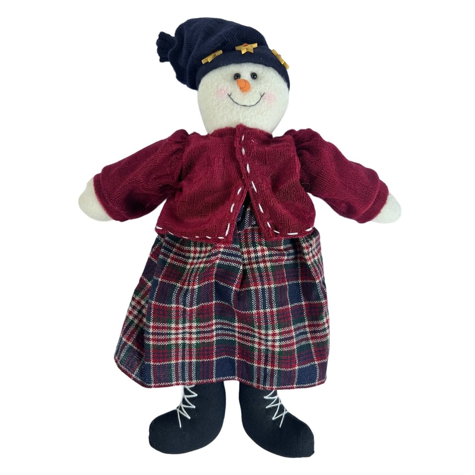 Raz Imports Snowman and Snowwoman Couple-Shelf Sitter Dolls-15 inches-Nice!! - Thumbnail 5