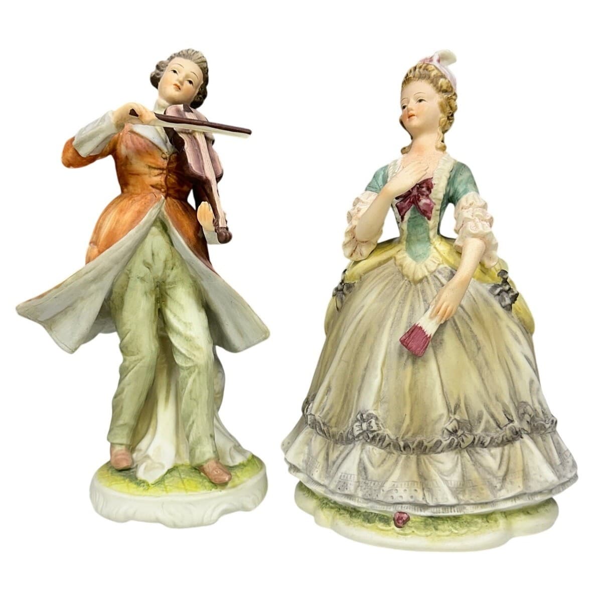 Lefton China Victorian Couple 8-1/4" Figurines Set of 2