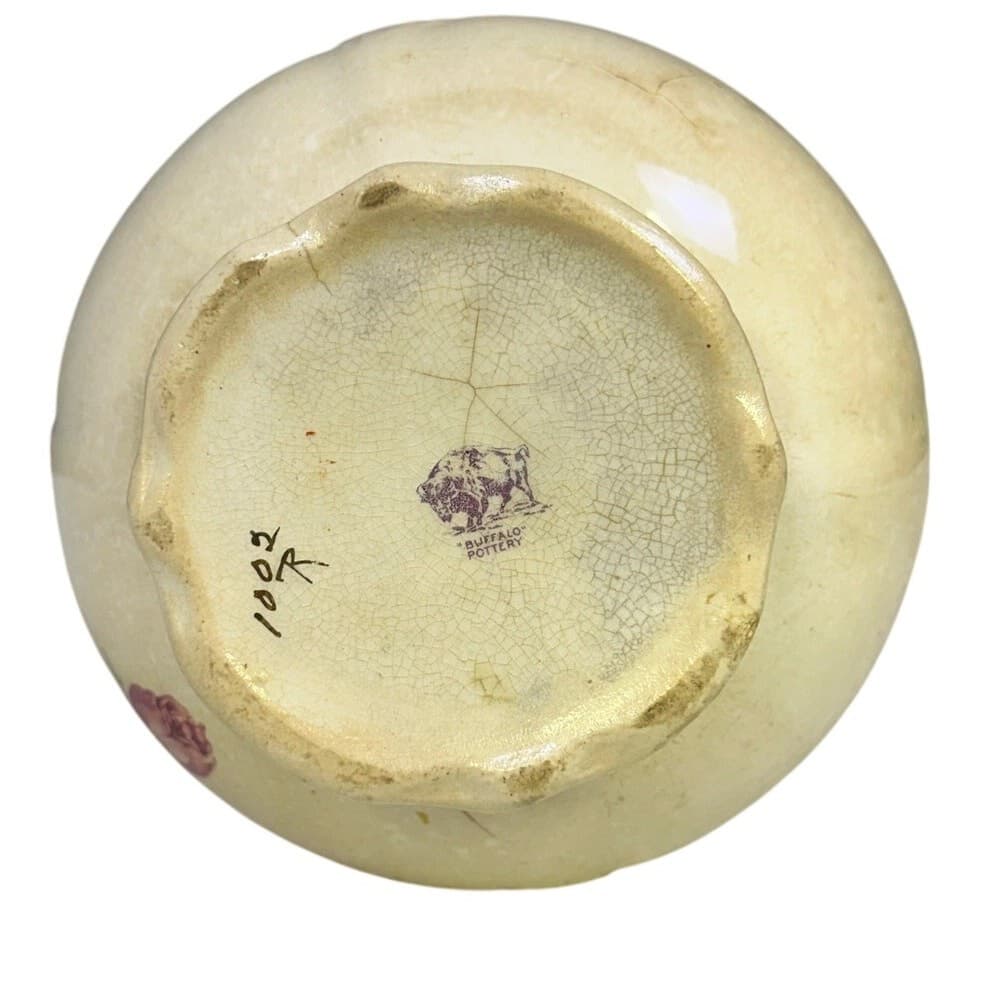 Buffalo Pottery Antique 7-3/4" Floral Pitcher - Thumbnail 7