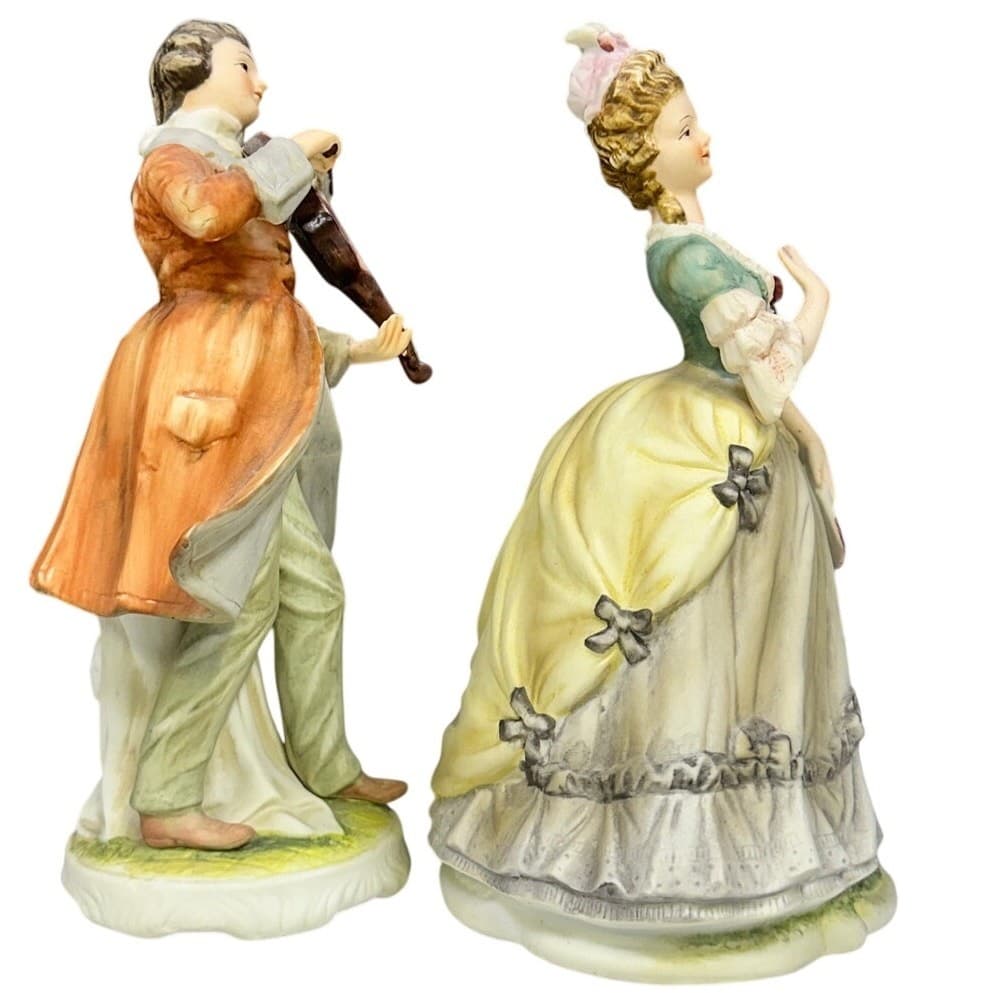 Lefton China Victorian Couple 8-1/4" Figurines Set of 2 - Thumbnail 4