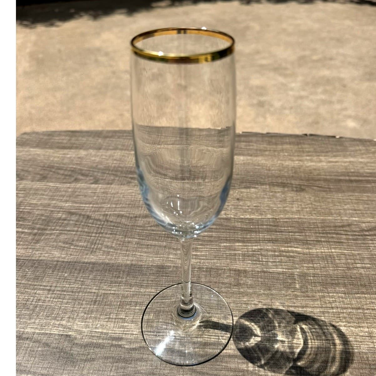 Elegant Gold Rim Champagne Flutes 9.25" Tall Vintage Toasting Glasses-Set of 8 - Thumbnail 4