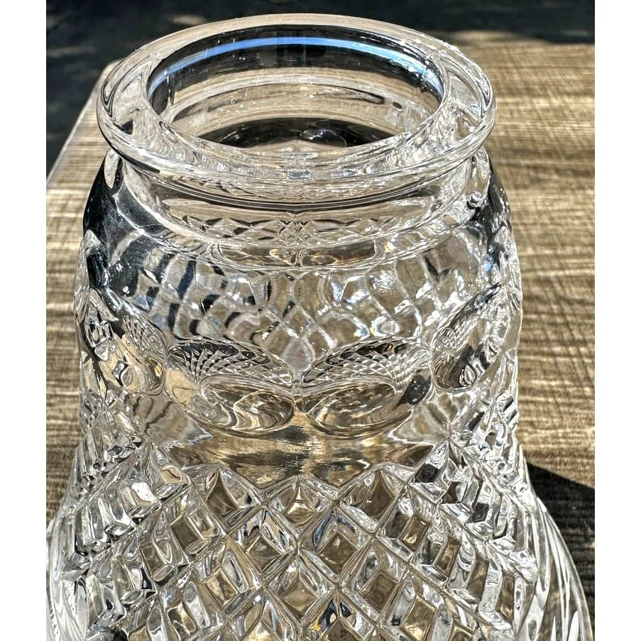 Cottagecore Vintage Crystal Glass Diamonds Etched Floral 2 1/4" Fit Shade(s) - Thumbnail 4