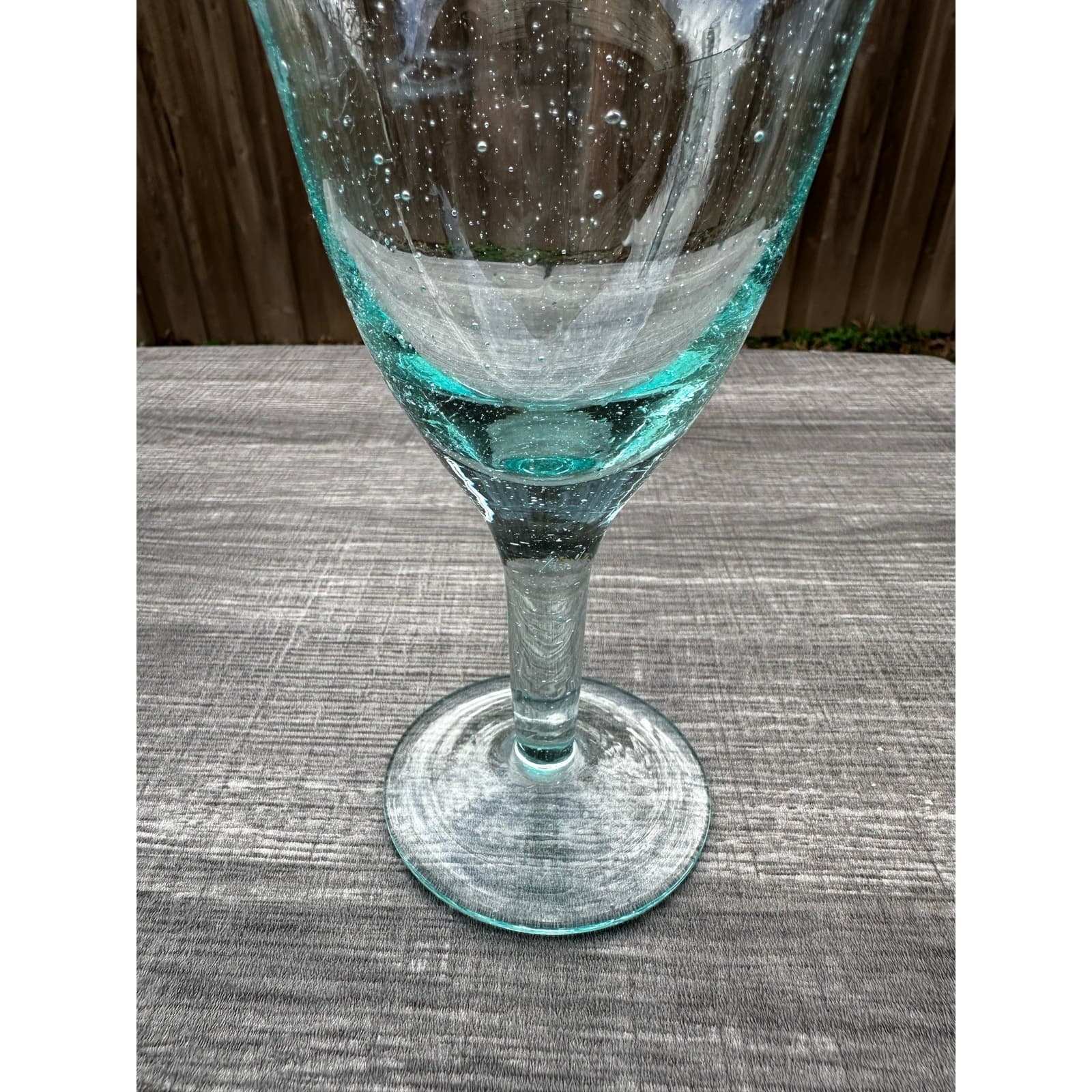 Turquoise Water Wine Goblets-Set of 5 with Contemporary Ribbed Serving Bottle - Thumbnail 8