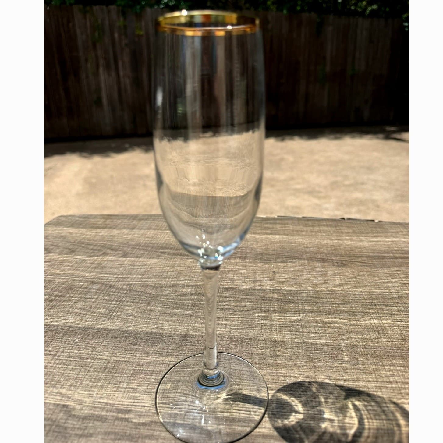 Elegant Gold Rim Champagne Flutes 9.25" Tall Vintage Toasting Glasses-Set of 8 - Thumbnail 7