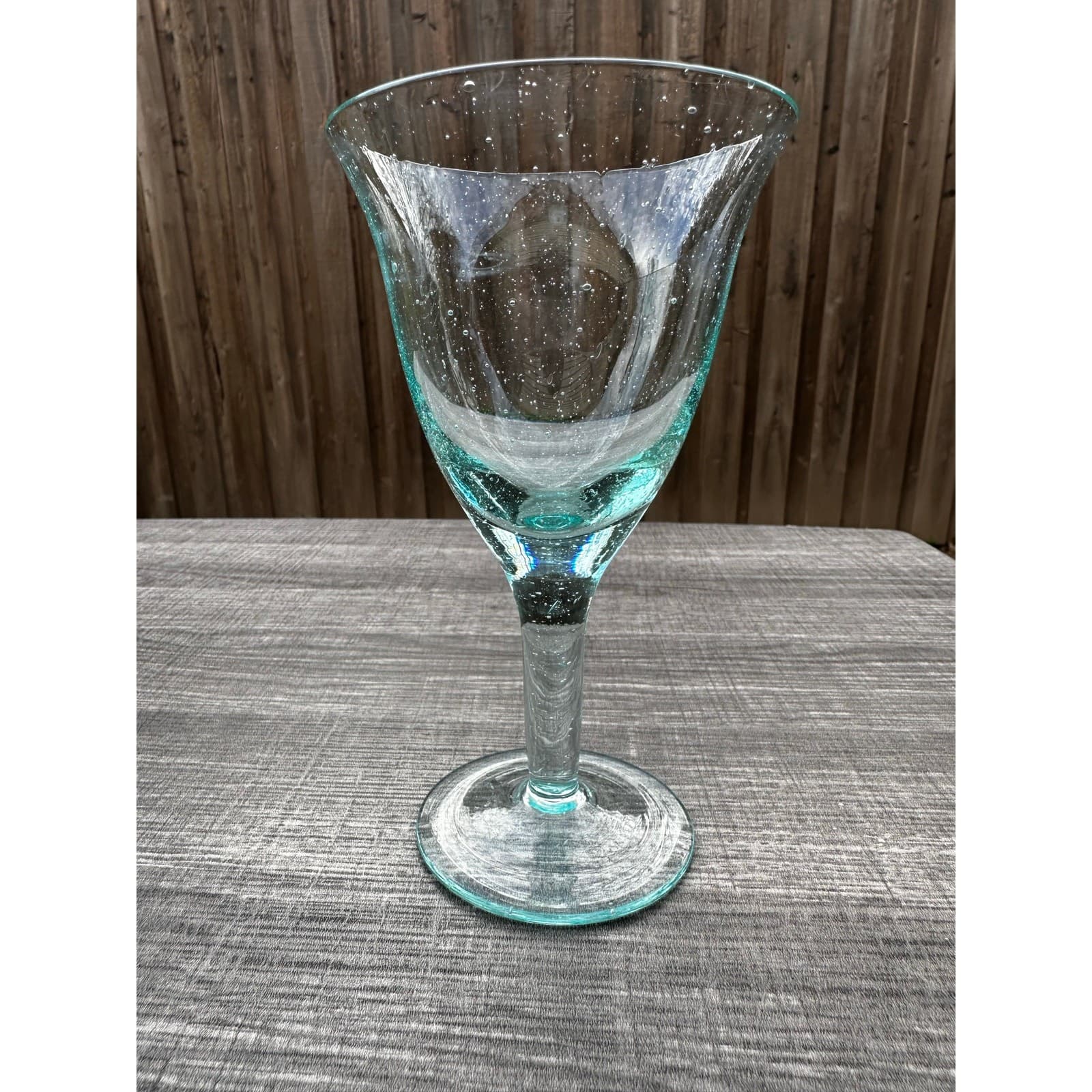 Turquoise Water Wine Goblets-Set of 5 with Contemporary Ribbed Serving Bottle - Thumbnail 6