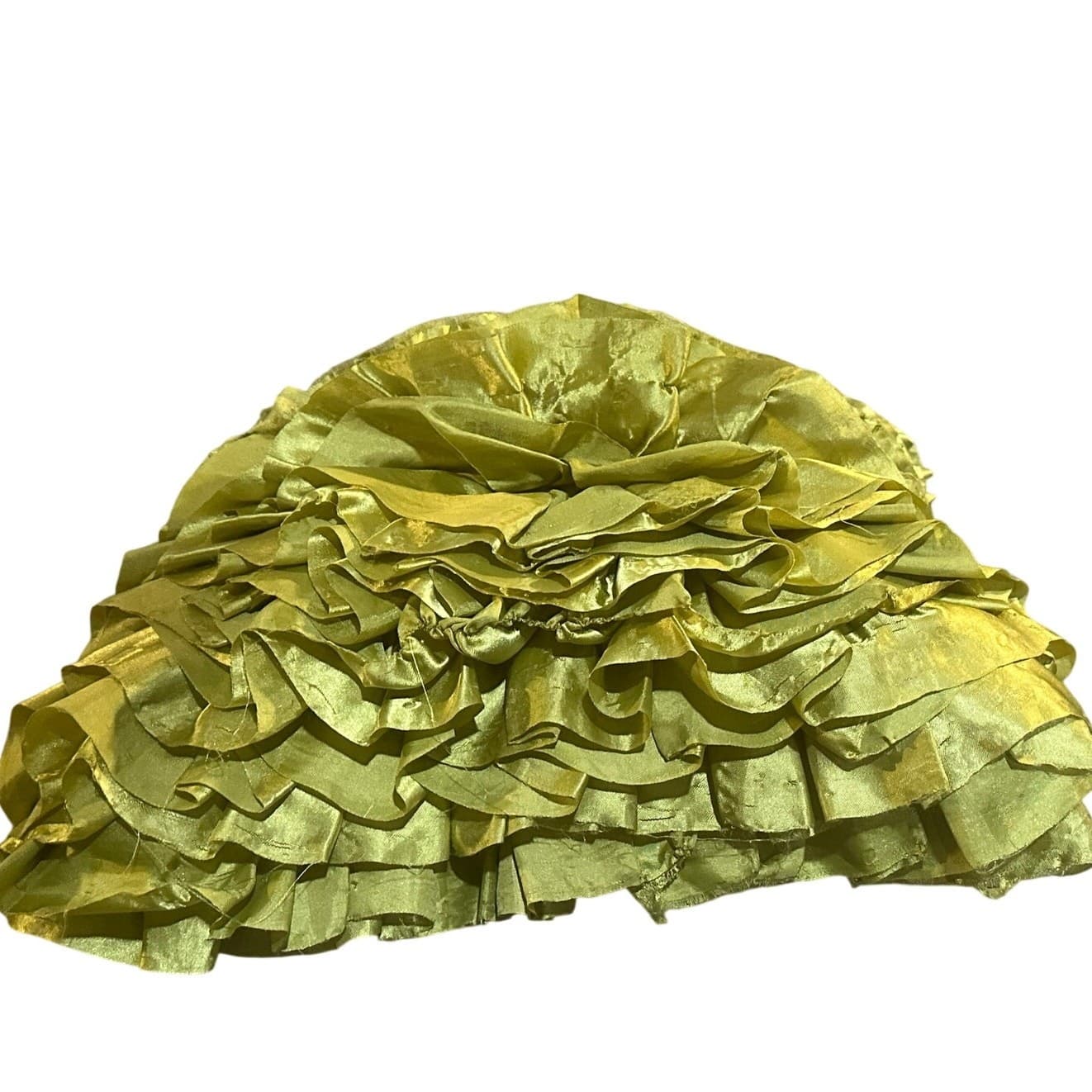 Pier 1 Satin 16" Square Sage Green Ruffled Throw Pillow - Thumbnail 4