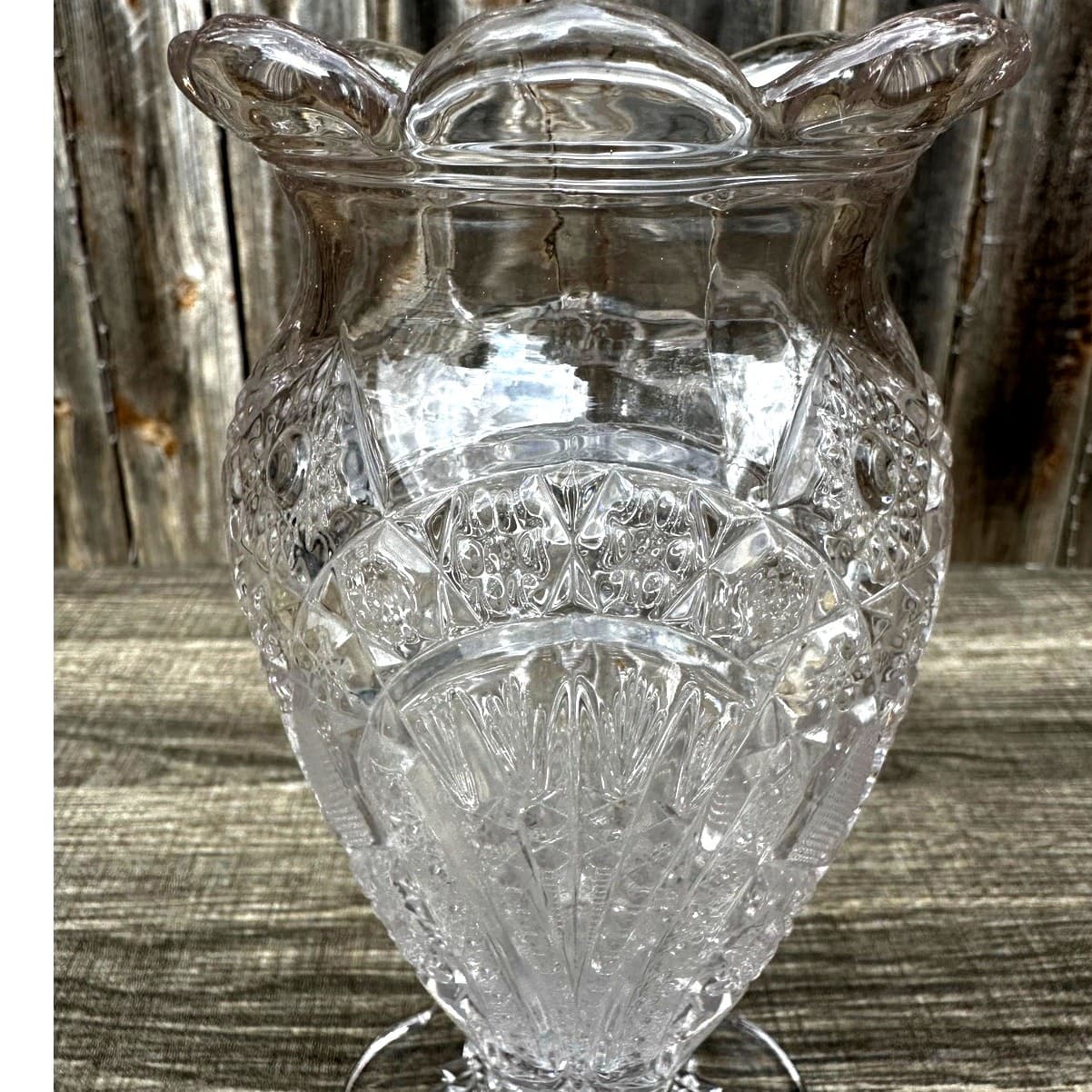 Antique 1900-1910 Duncan & Miller 'Homestead' American Brilliant Cut Glass Vase - Thumbnail 6