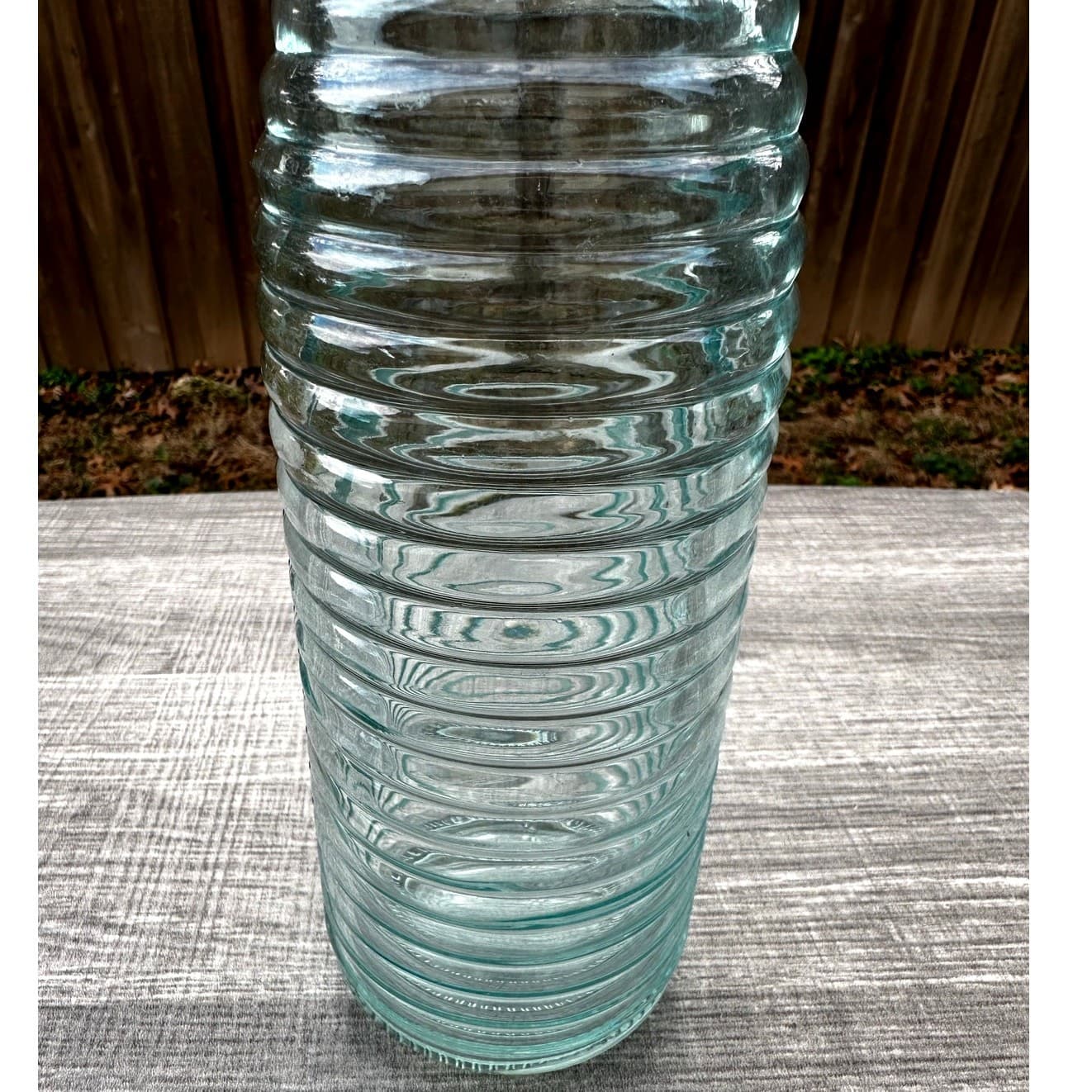 Turquoise Water Wine Goblets-Set of 5 with Contemporary Ribbed Serving Bottle - Thumbnail 7