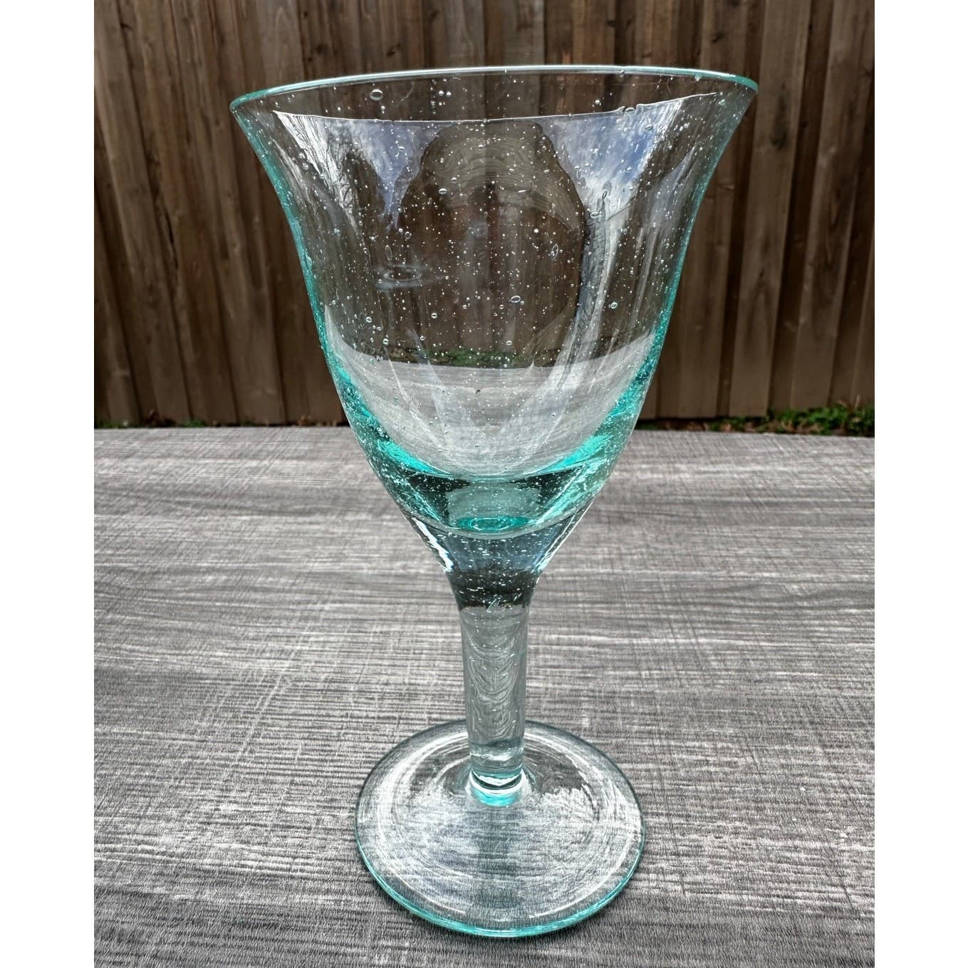 Turquoise Water Wine Goblets-Set of 5 with Contemporary Ribbed Serving Bottle - Thumbnail 2
