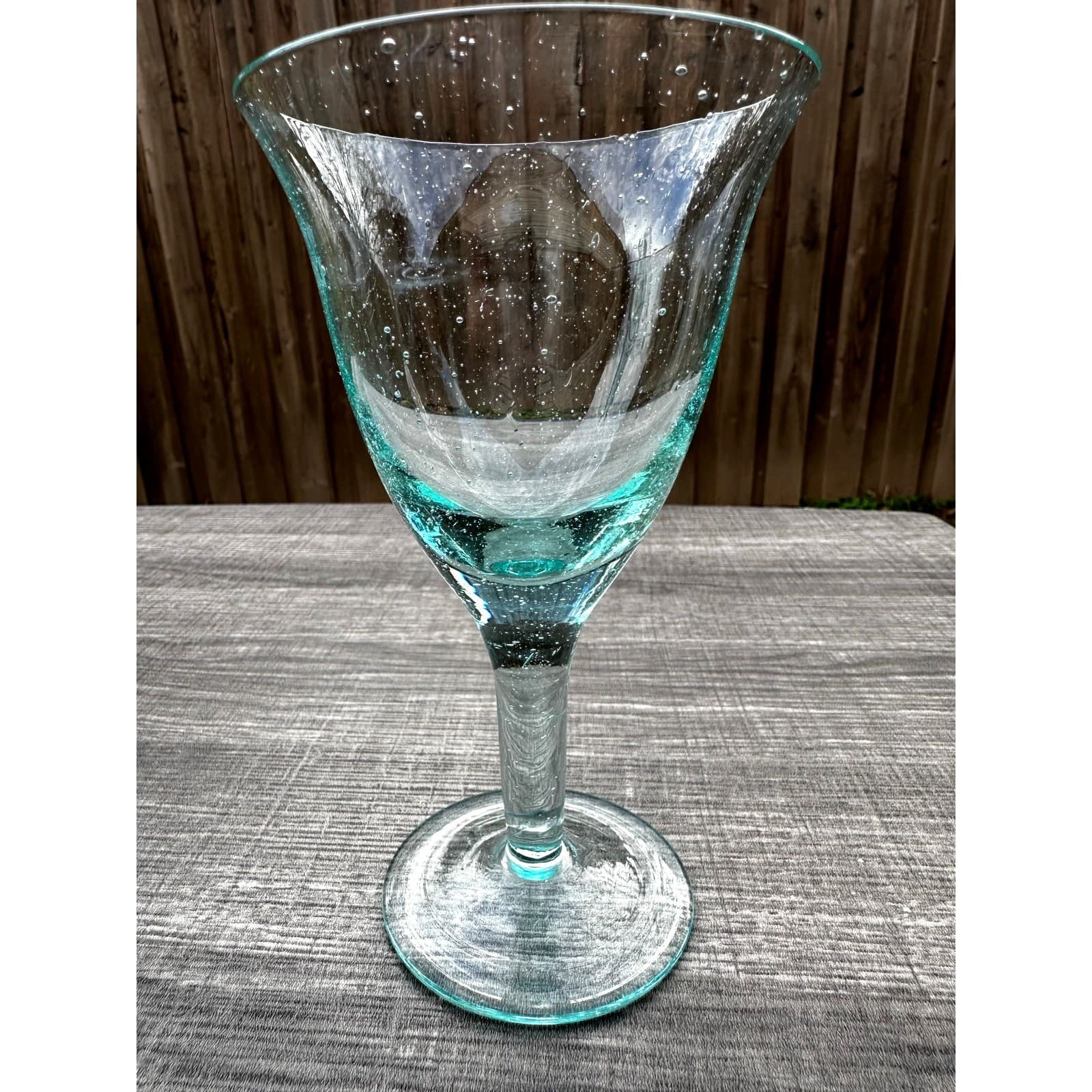 Turquoise Water Wine Goblets-Set of 5 with Contemporary Ribbed Serving Bottle - Thumbnail 10