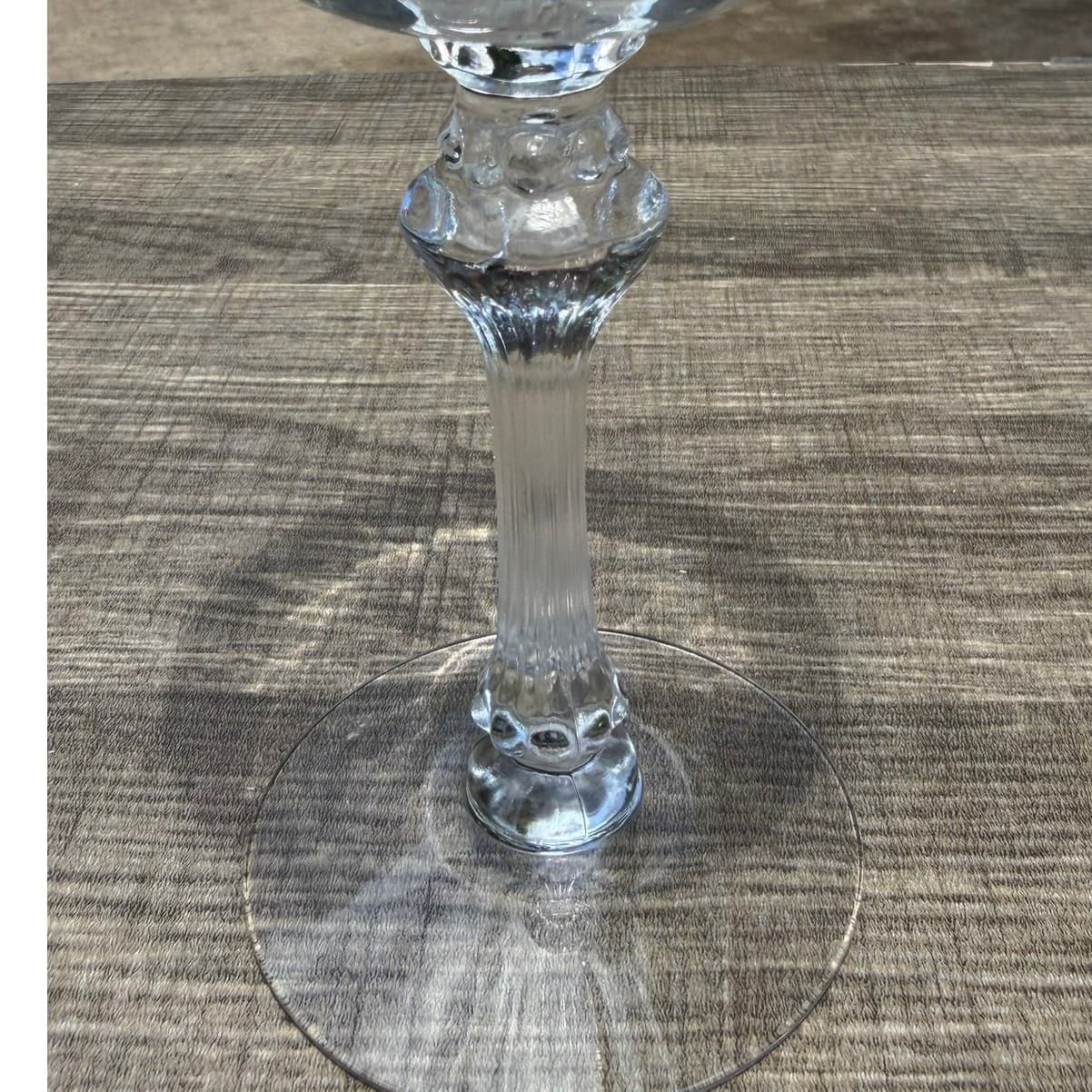 Tiffin Franciscan Cherokee Rose Etch 6" Crystal Champagne Sherbet Glass-Set of 8 - Thumbnail 6