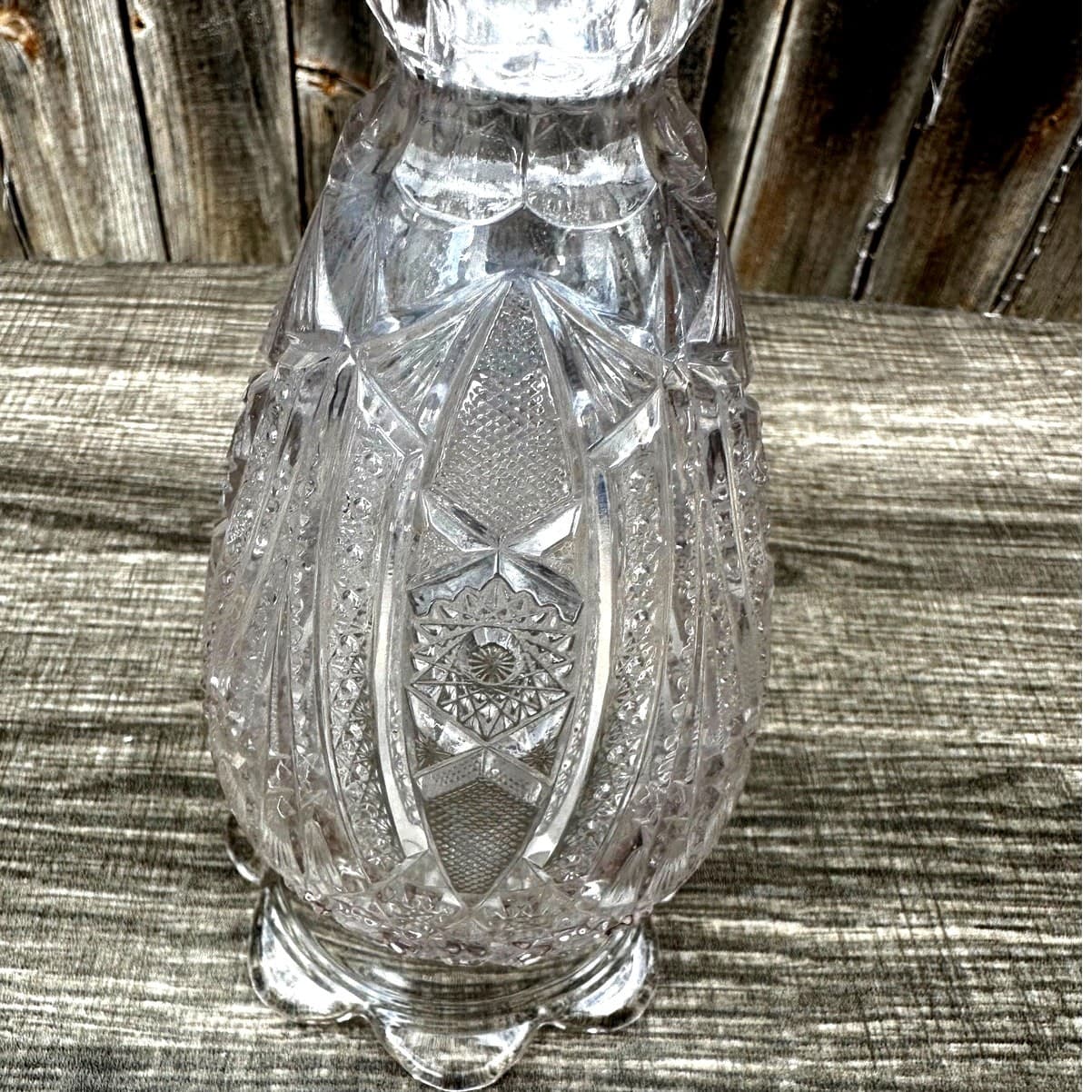 Antique 1900-1910 Duncan & Miller 'Homestead' American Brilliant Cut Glass Vase - Thumbnail 3