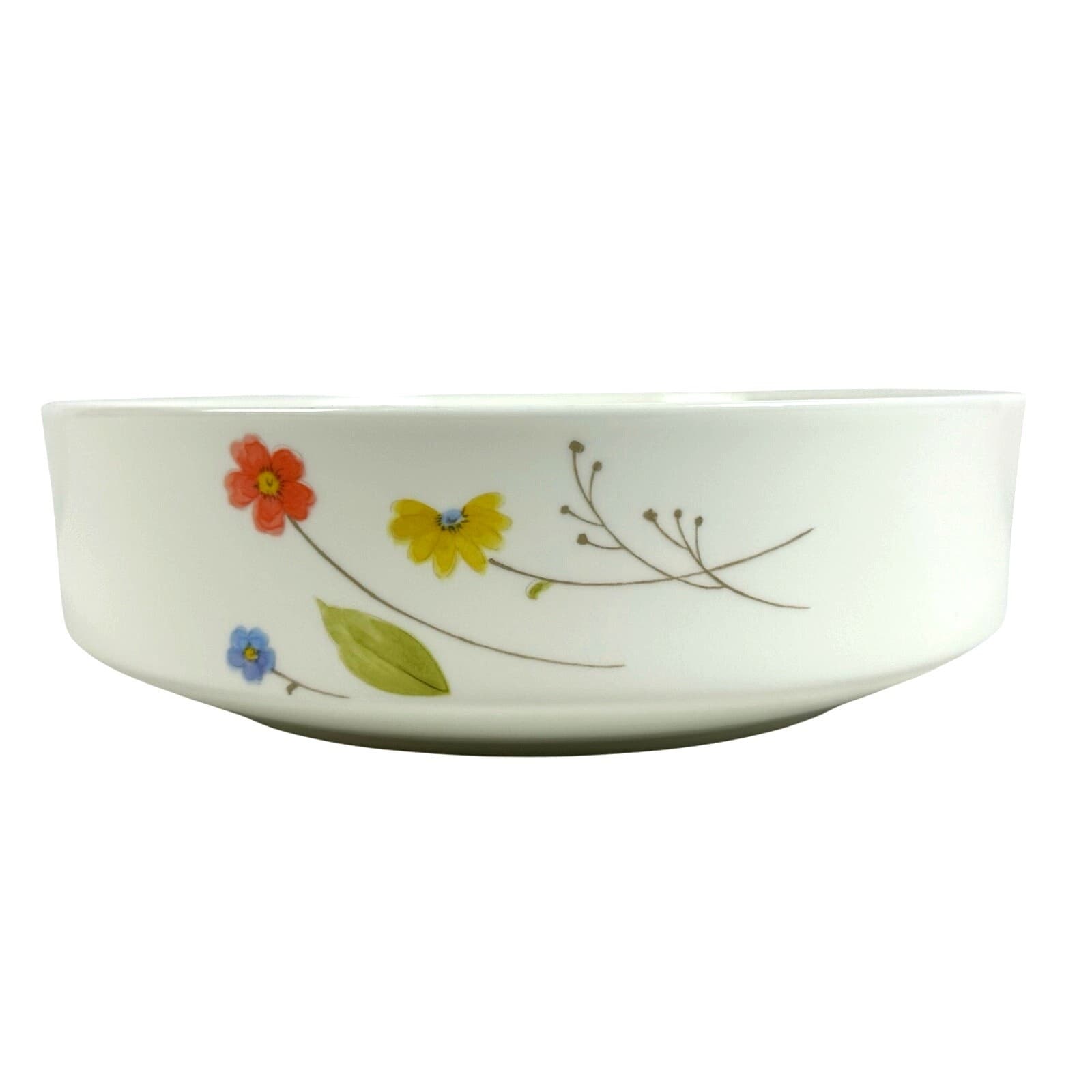 Mikasa Bone China Japan 1974-1996 Retired 'Just Flowers' 9" Serving Bowl - Thumbnail 2
