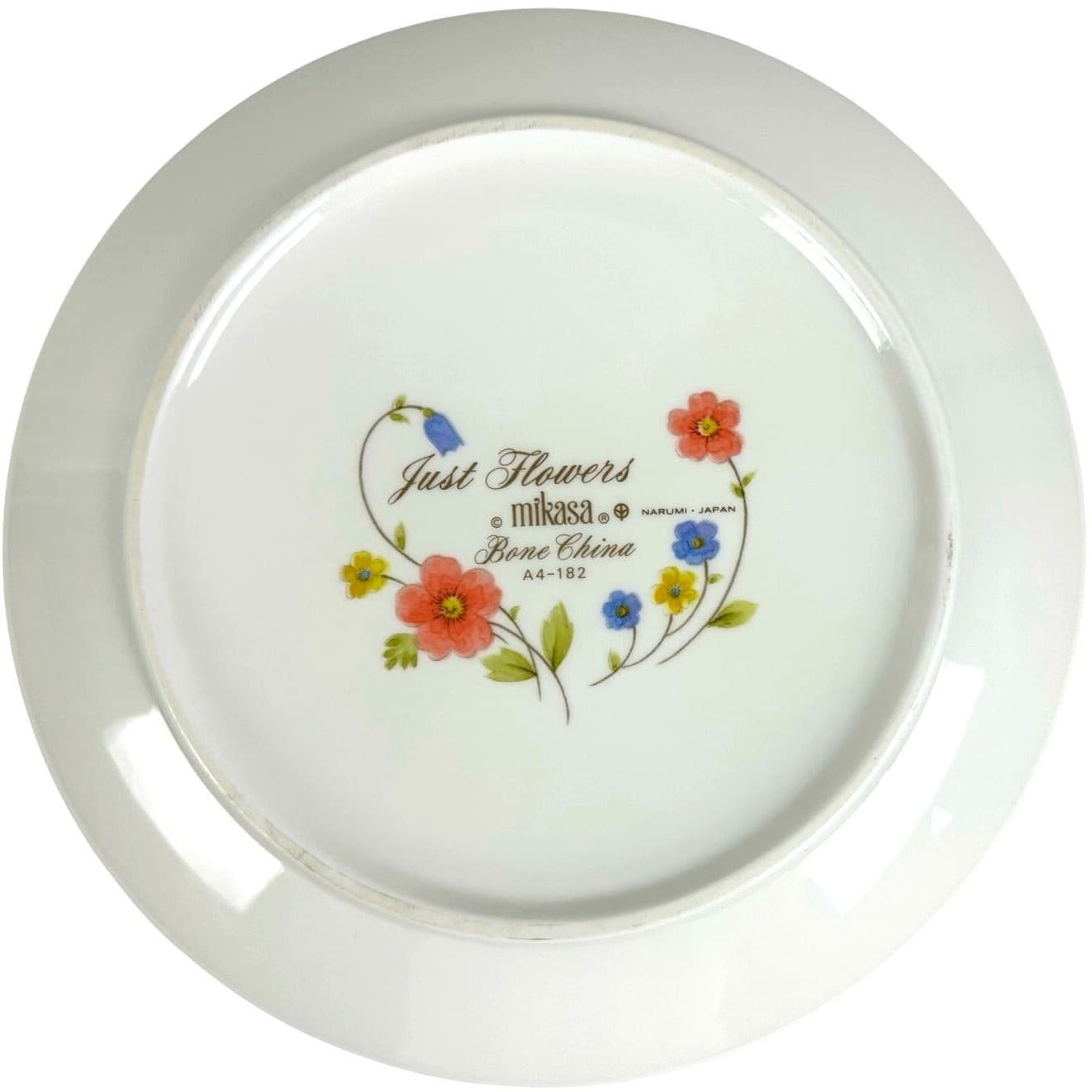 Mikasa Bone China Japan 1974-1996 Retired 'Just Flowers' 9" Serving Bowl - Thumbnail 6