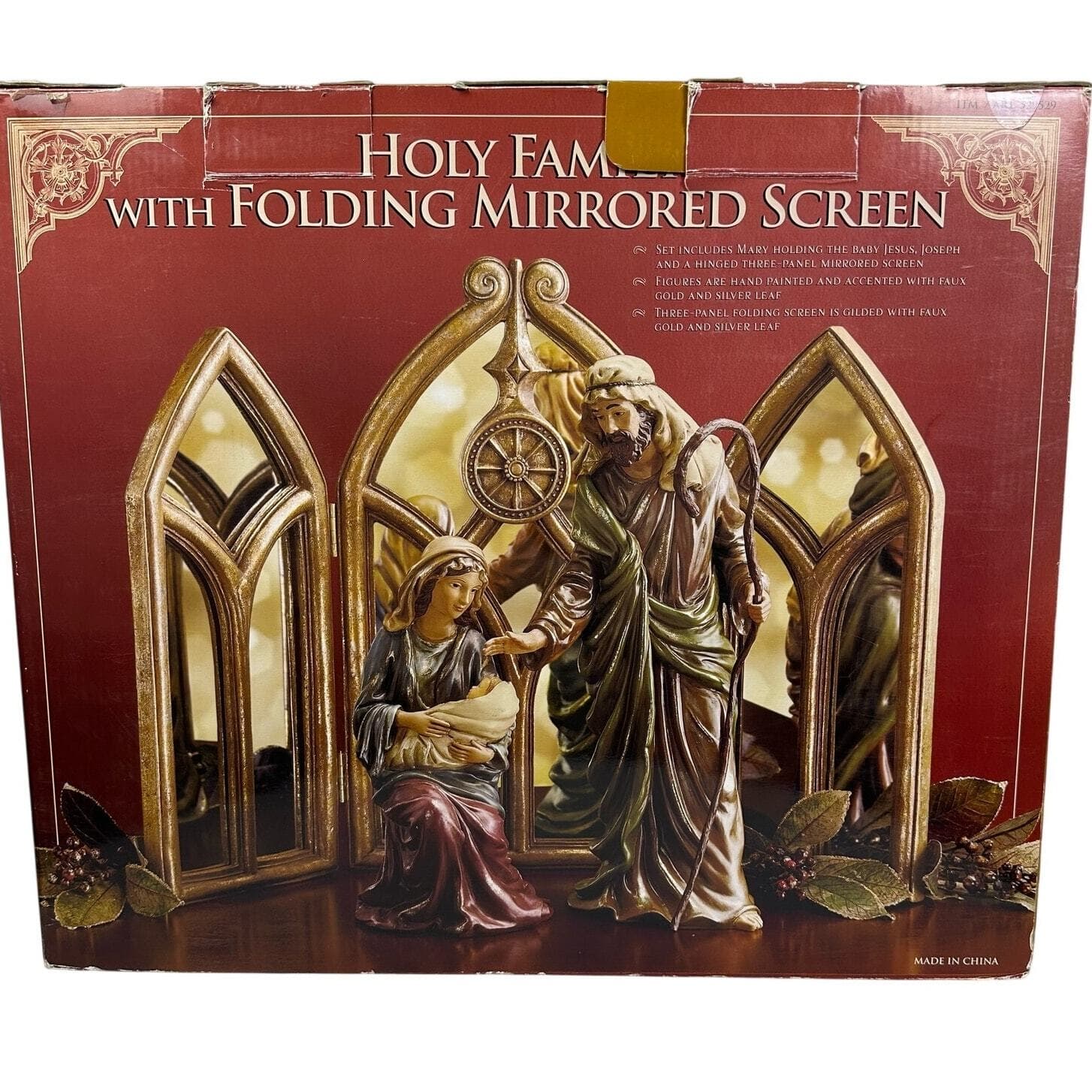 Holy Family Nativity Set Folding Mirror Screen Costco Art #529529 - Thumbnail 2