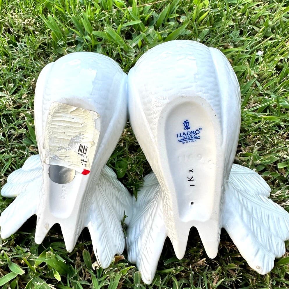 LLadro 'Couple of Doves' 01169 Spain Porcelain Lovebirds-Original Box-Excellent - Thumbnail 6