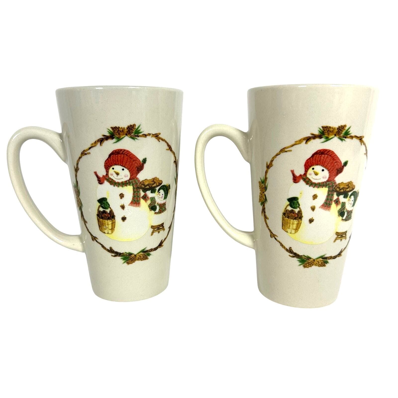 International Stoneware Test Rite Snowman Holiday Mugs-Set of 2! - Thumbnail 3