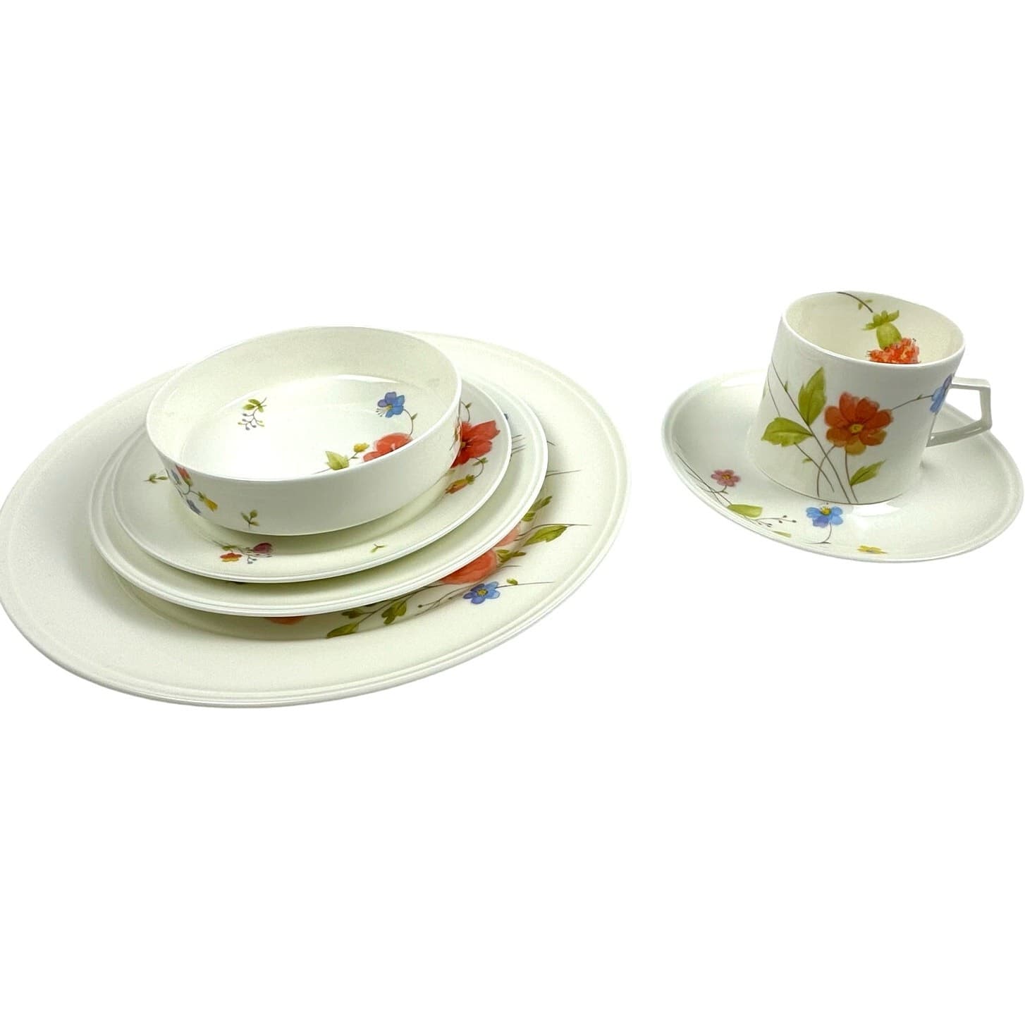 Mikasa Bone China Japan 1974-1996 Retired 'Just Flowers' 6-PC Place Setting - Thumbnail 2
