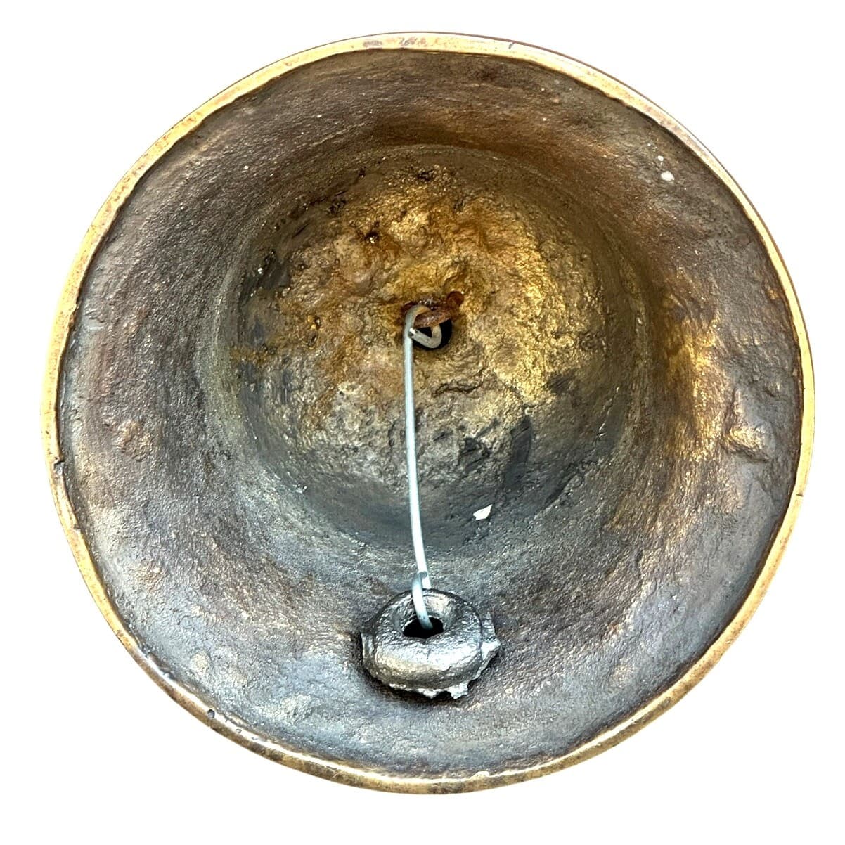 Tibetan Buddhist Meditation Ritual 10" Bell Brass Embellished Handle-Rare - Thumbnail 7
