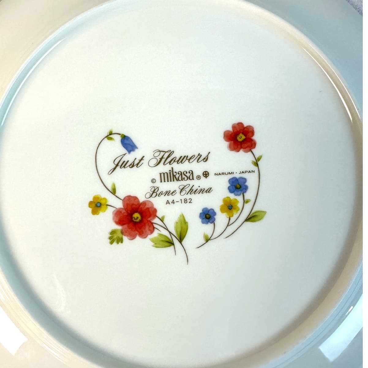 Mikasa Bone China Japan 1974-1996 Retired 'Just Flowers' 4-Piece Place Setting - Thumbnail 10