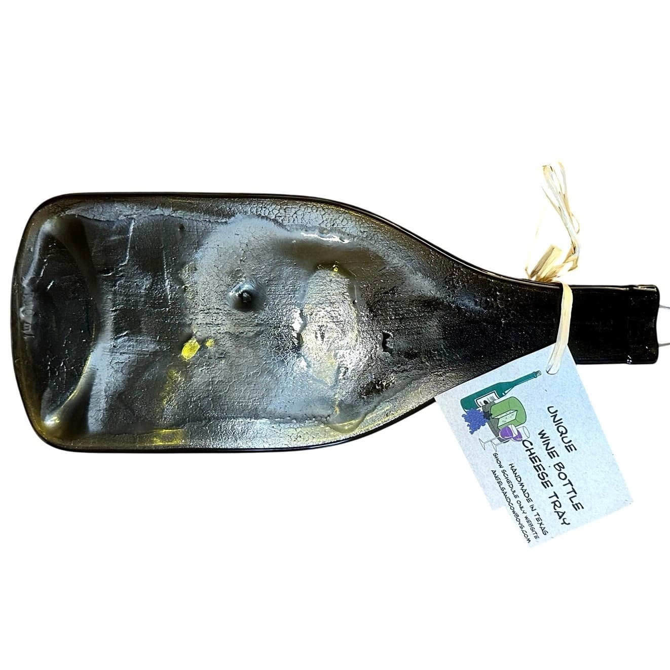 Unique Wine Bottle Cheese Tray w/Grape Handle Spreader 'Made in Texas' - Thumbnail 7