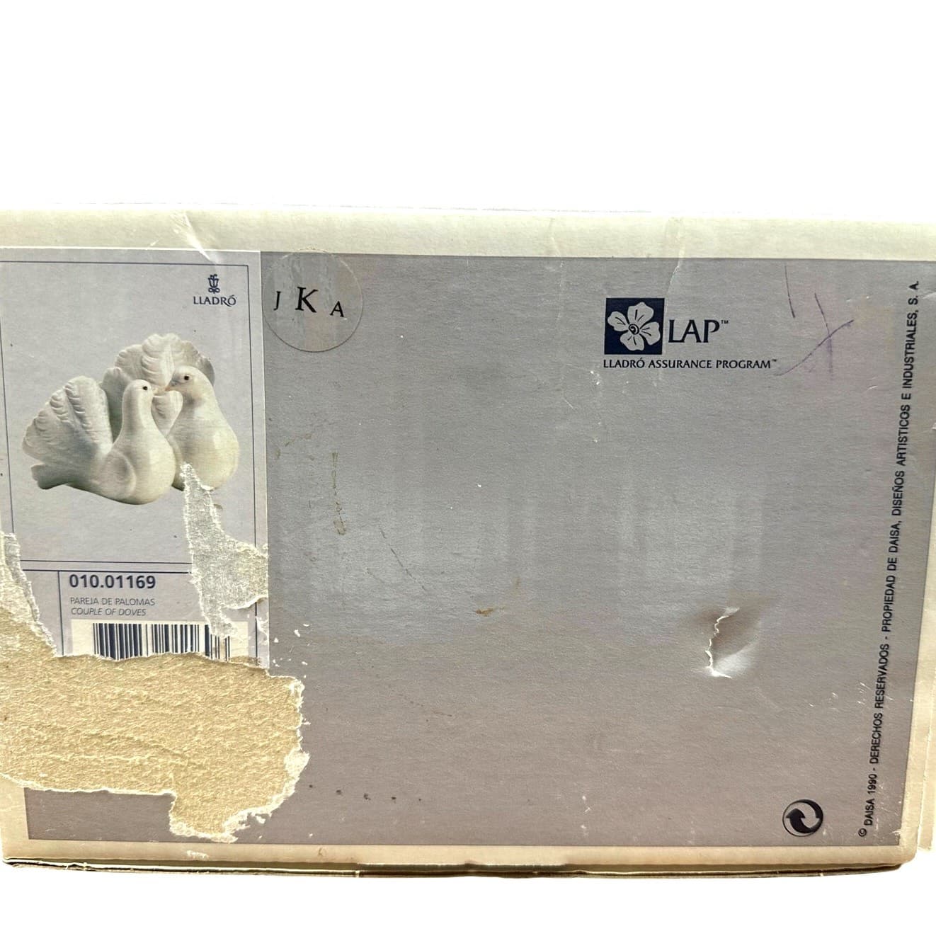 LLadro 'Couple of Doves' 01169 Spain Porcelain Lovebirds-Original Box-Excellent - Thumbnail 14