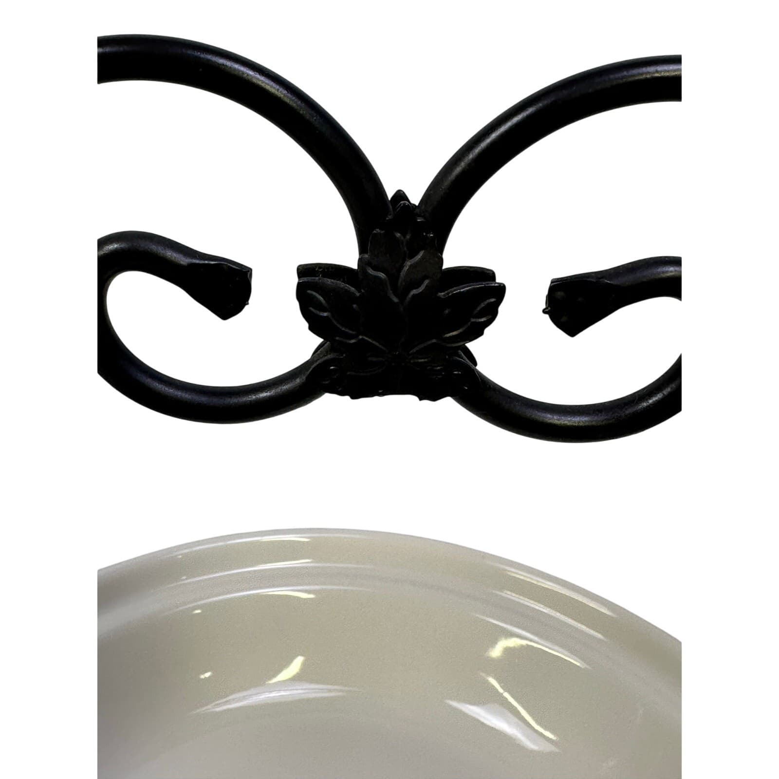 Longaberger Wrought Iron 2 Tier Pie Rack+2 IVORY Woven Traditions 10" Pie Plates - Thumbnail 6