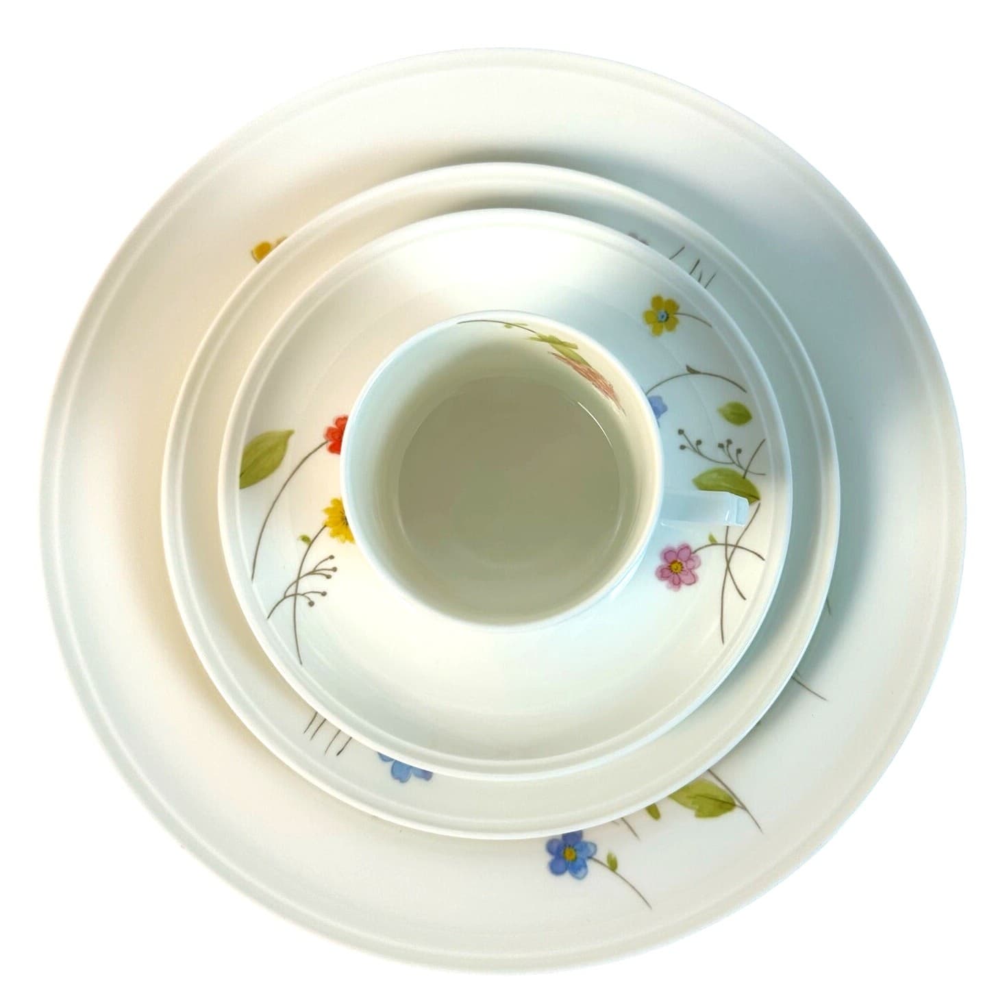 Mikasa Bone China Japan 1974-1996 Retired 'Just Flowers' 4-Piece Place Setting - Thumbnail 4