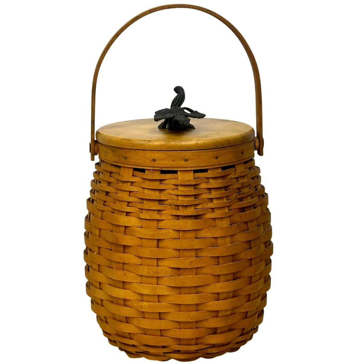 Longaberger 2000 Century October Fields Vintage Basket w/Lid Protector-Excellent - Thumbnail 2