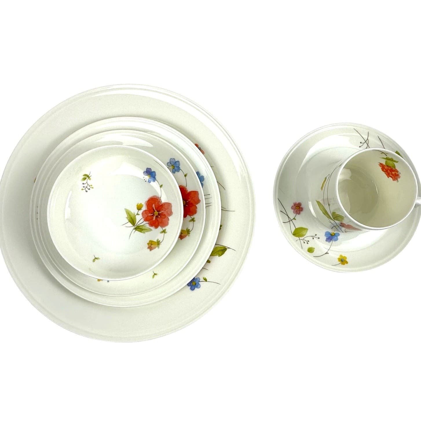 Mikasa Bone China Japan 1974-1996 Retired 'Just Flowers' 6-PC Place Setting - Thumbnail 11