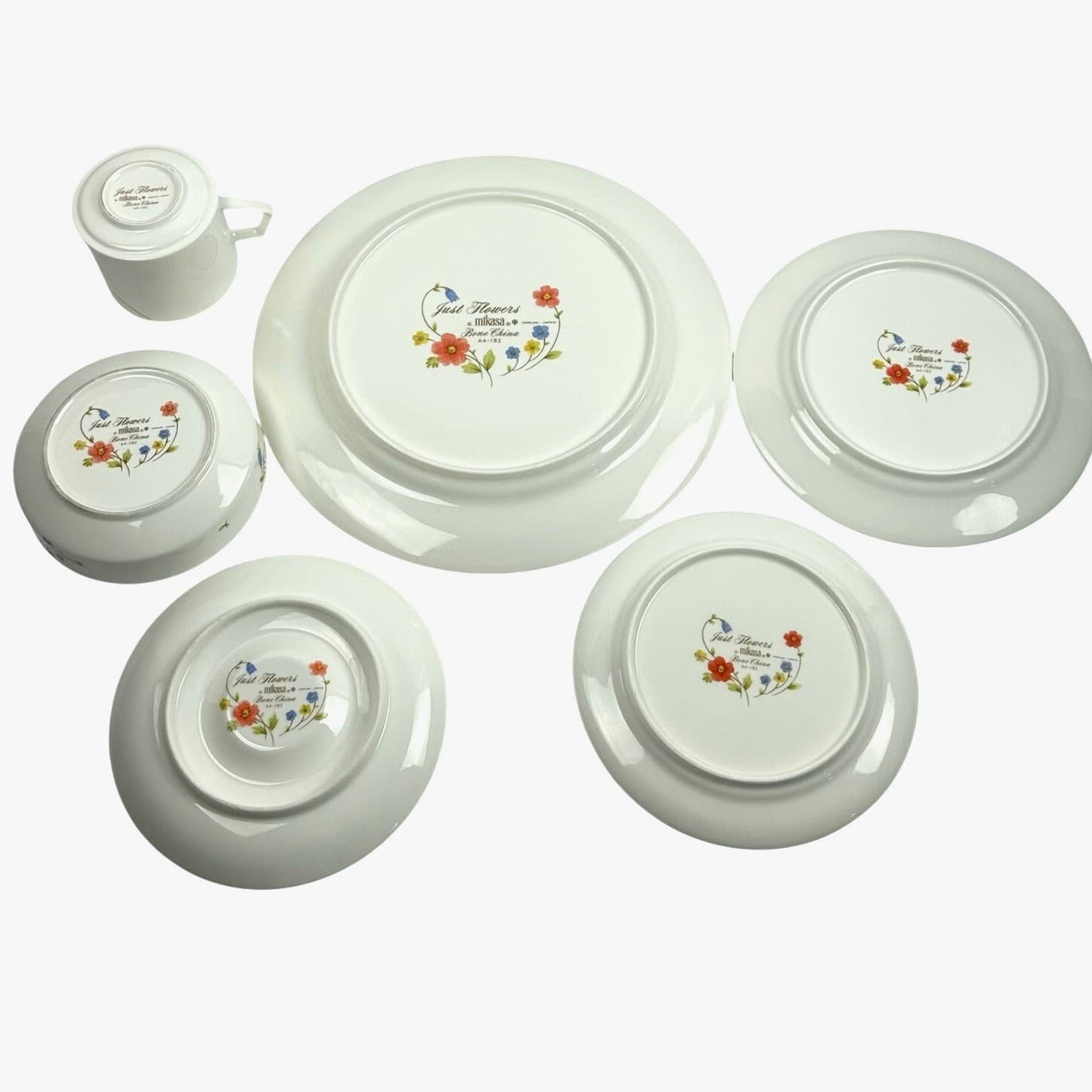 Mikasa Bone China Japan 1974-1996 Retired 'Just Flowers' 6-PC Place Setting - Thumbnail 13