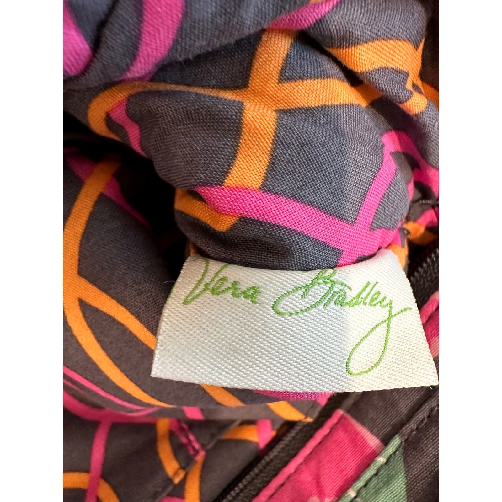 Vera Bradley Retired 'Jazzy Blooms' Purse Bag Double Handle-Nice! - Thumbnail 9