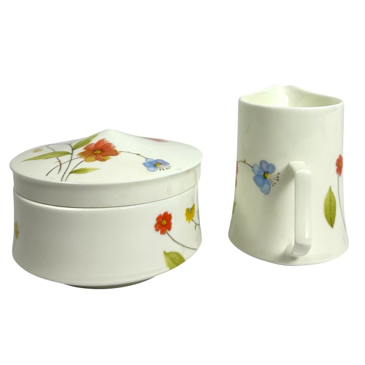 Mikasa Bone China Japan 1974-1996 Retired 'Just Flowers' Creamer/Sugar Bowl Set - Thumbnail 3