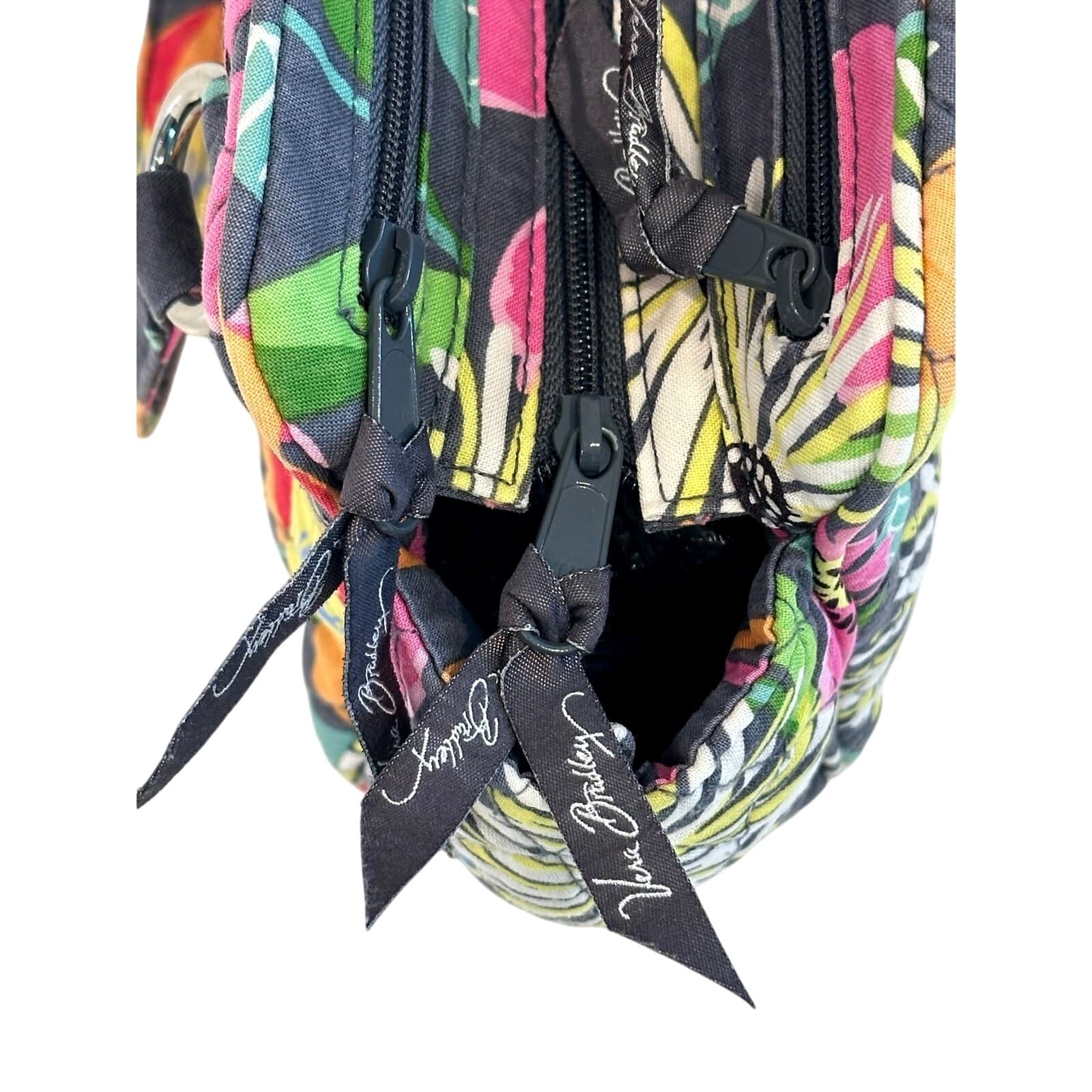 Vera Bradley Retired 'Jazzy Blooms' Purse Bag Double Handle-Nice! - Thumbnail 5
