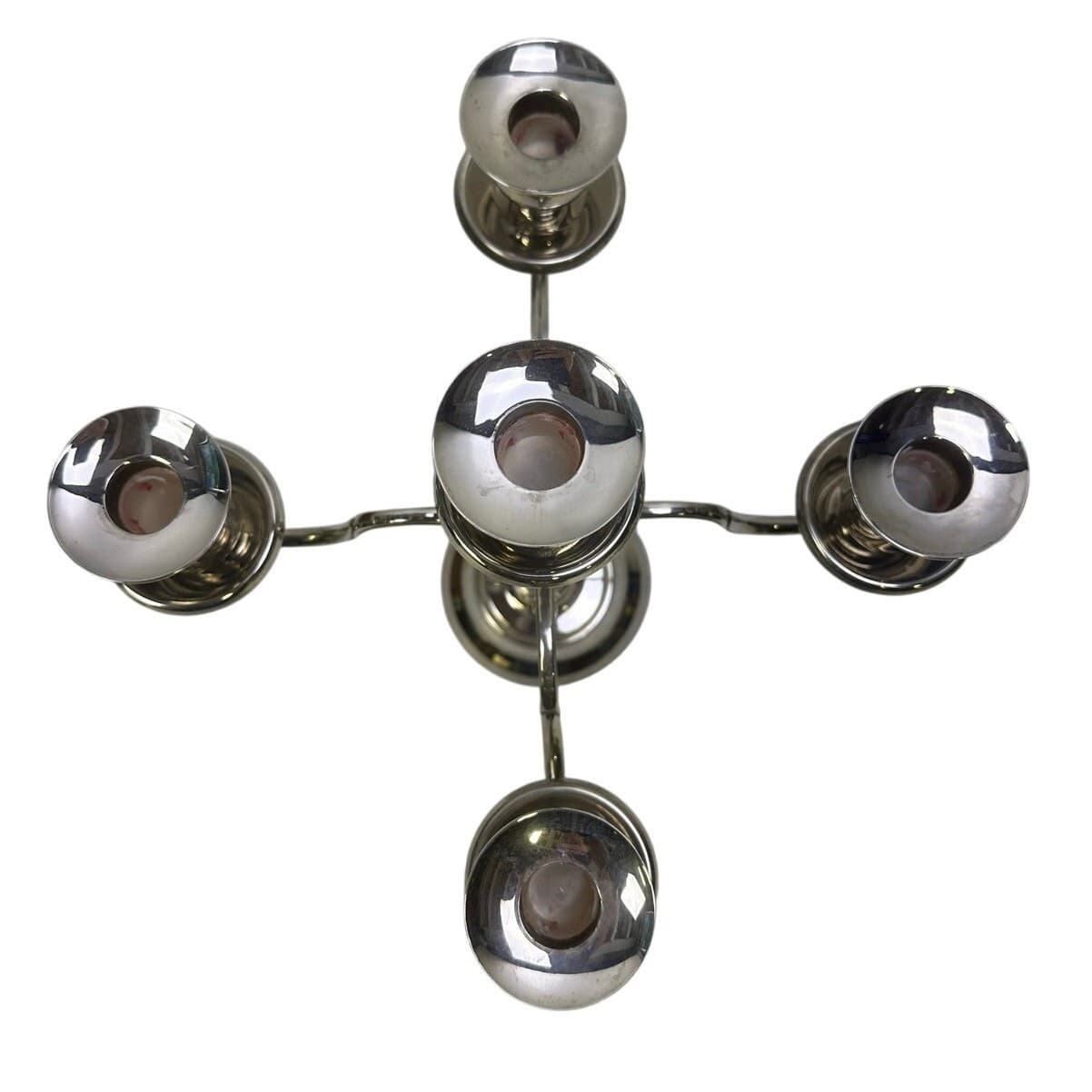 Hollywood Regency Empire Federalist Vintage 5-Arm Silverplate Candelabra - Thumbnail 3