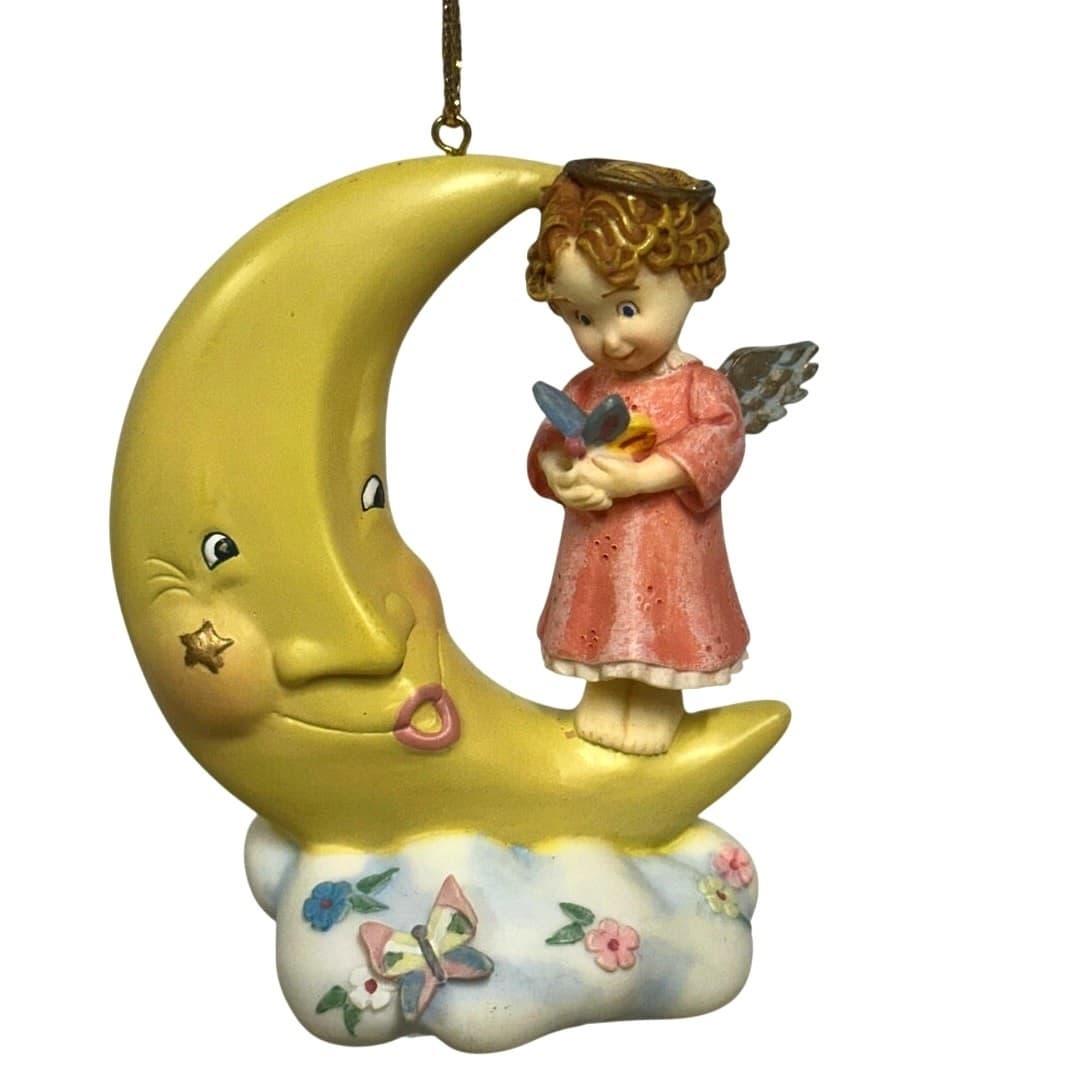 Bradford Editions 7 Angel Children & Moon Ornaments 1998 1999 - Thumbnail 2
