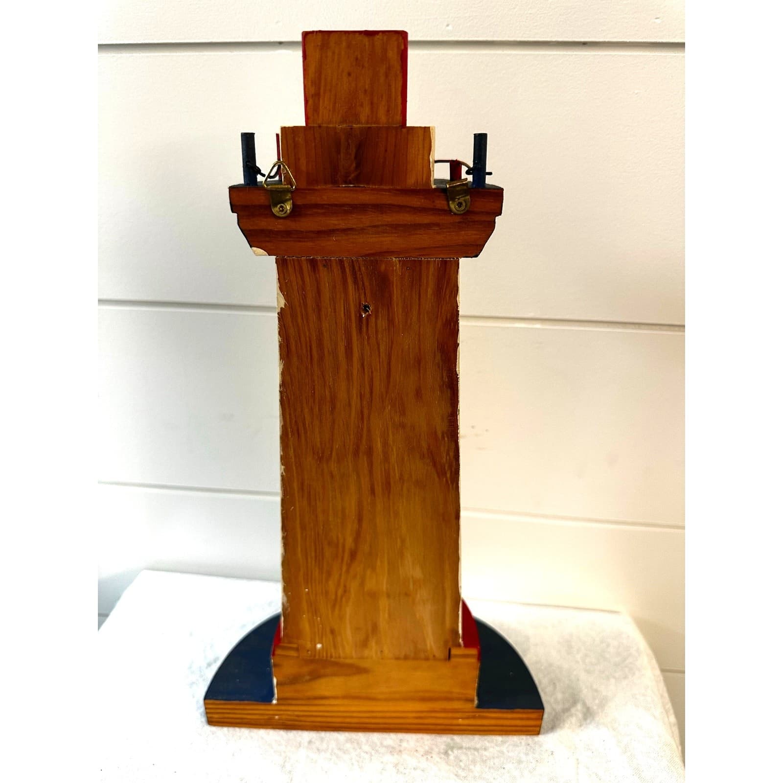 Wooden Crafted Vintage USA Light House Wall Hanging Key Holder - Thumbnail 4