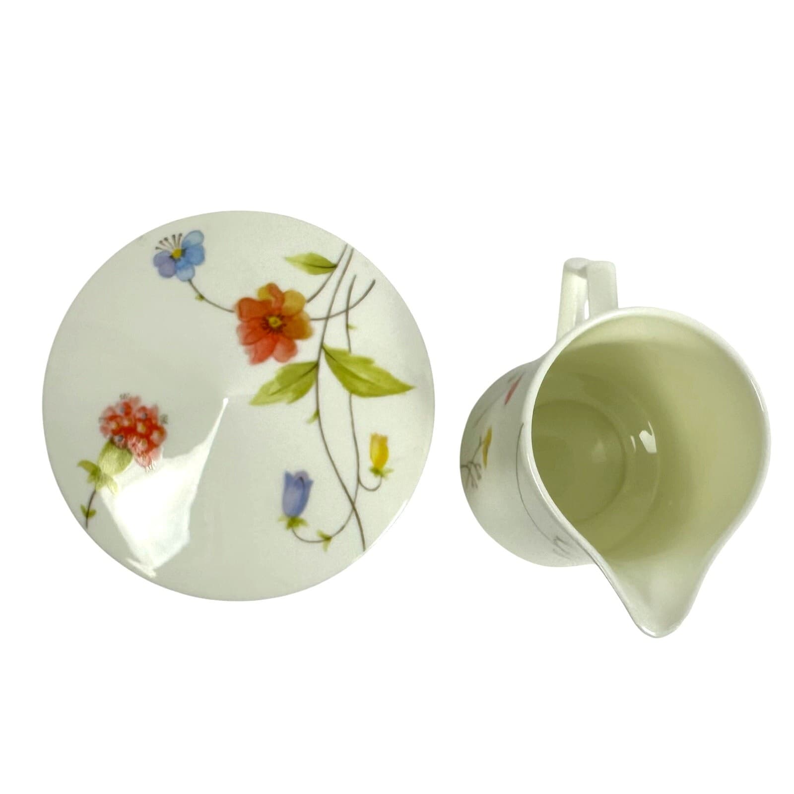 Mikasa Bone China Japan 1974-1996 Retired 'Just Flowers' Creamer/Sugar Bowl Set - Thumbnail 5