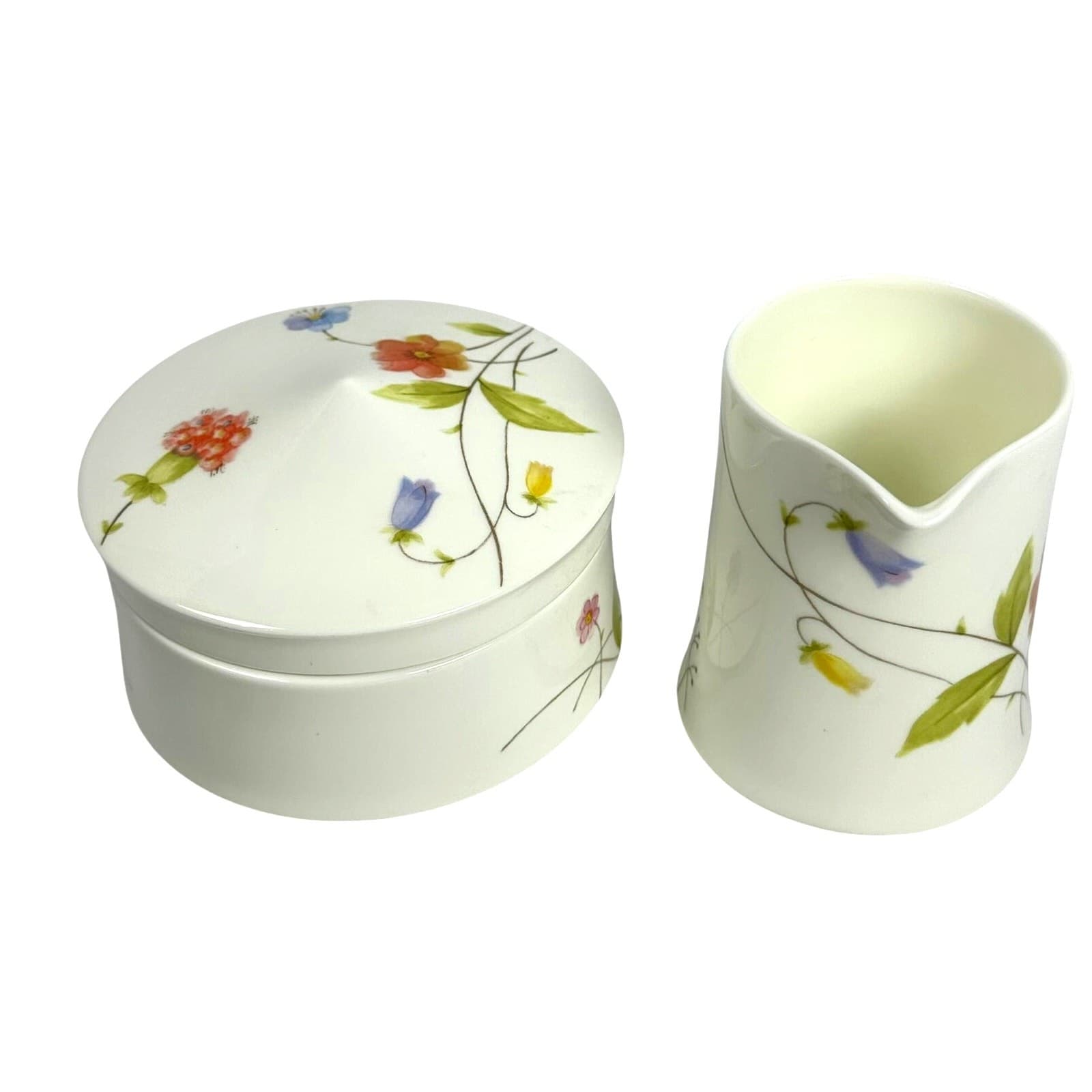 Mikasa Bone China Japan 1974-1996 Retired 'Just Flowers' Creamer/Sugar Bowl Set - Thumbnail 2