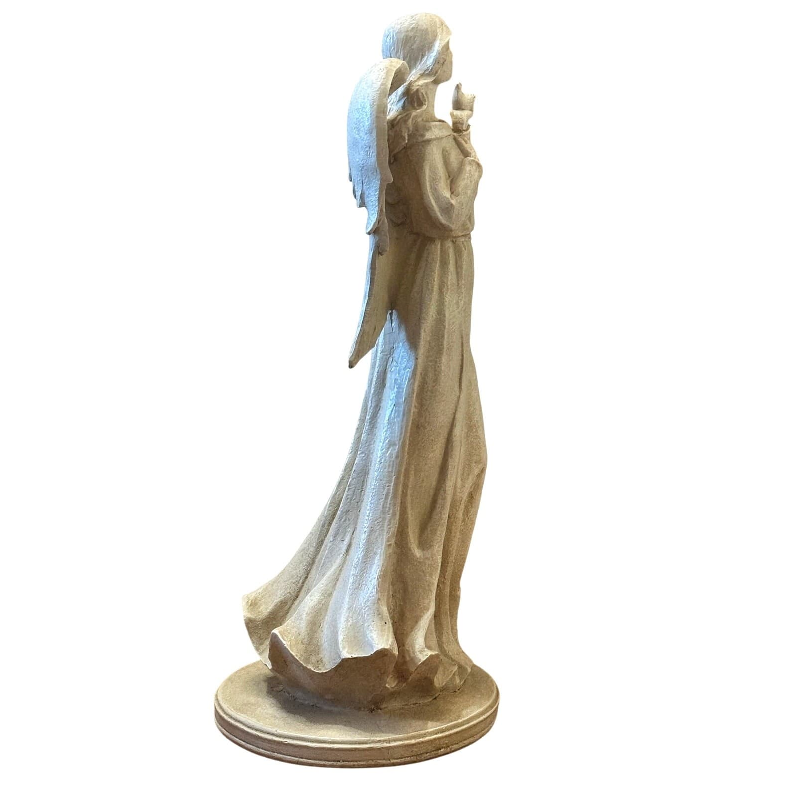 Garden of Angels 16" Resin Angel with Dove Garden Display Statue/Sculpture - Thumbnail 3