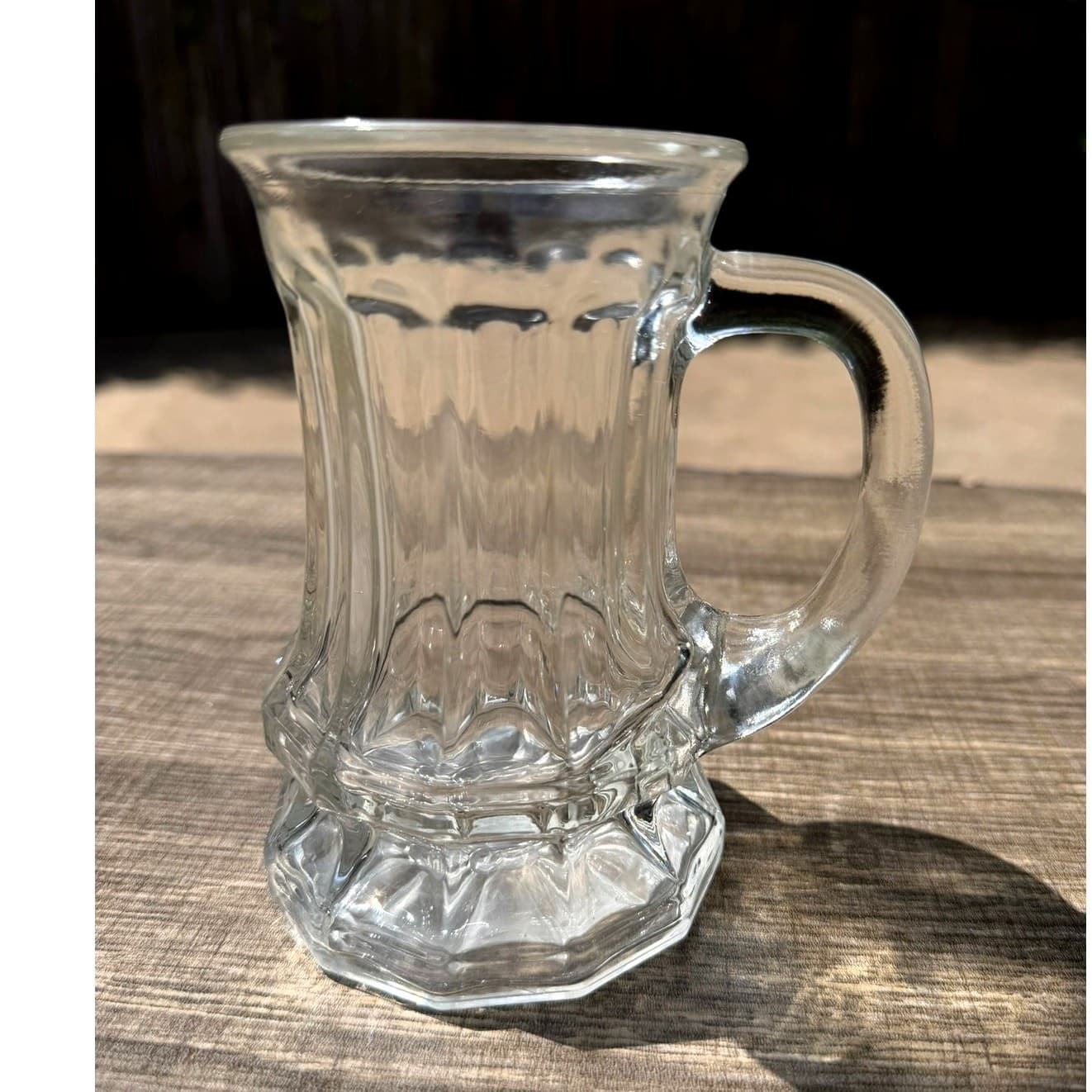 WMF Clear Glass Vintage 5.75" Pedestal Mugs Footed Tankards Barware -Set of 4 - Thumbnail 2