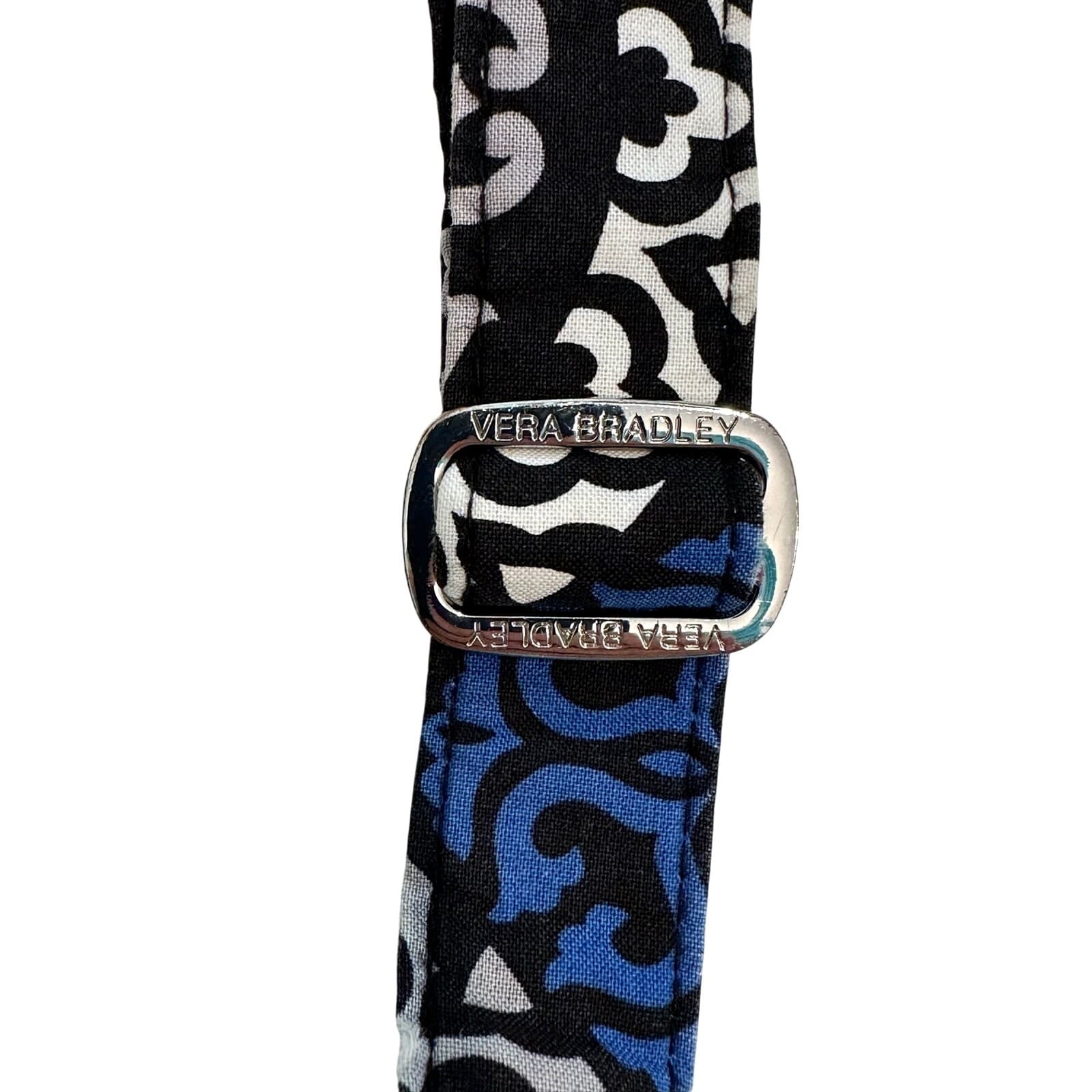 Vera Bradley Retired 'Canterbury' Cobalt/Black/White Large Shoulder Bag - Thumbnail 8