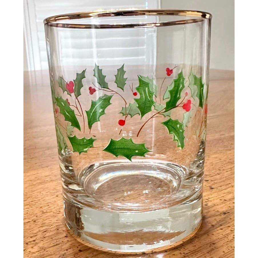 Lenox Holiday Dimension 12 oz Double Old-Fashioned Glasses-Gold Rim-Set of 4 - Thumbnail 4