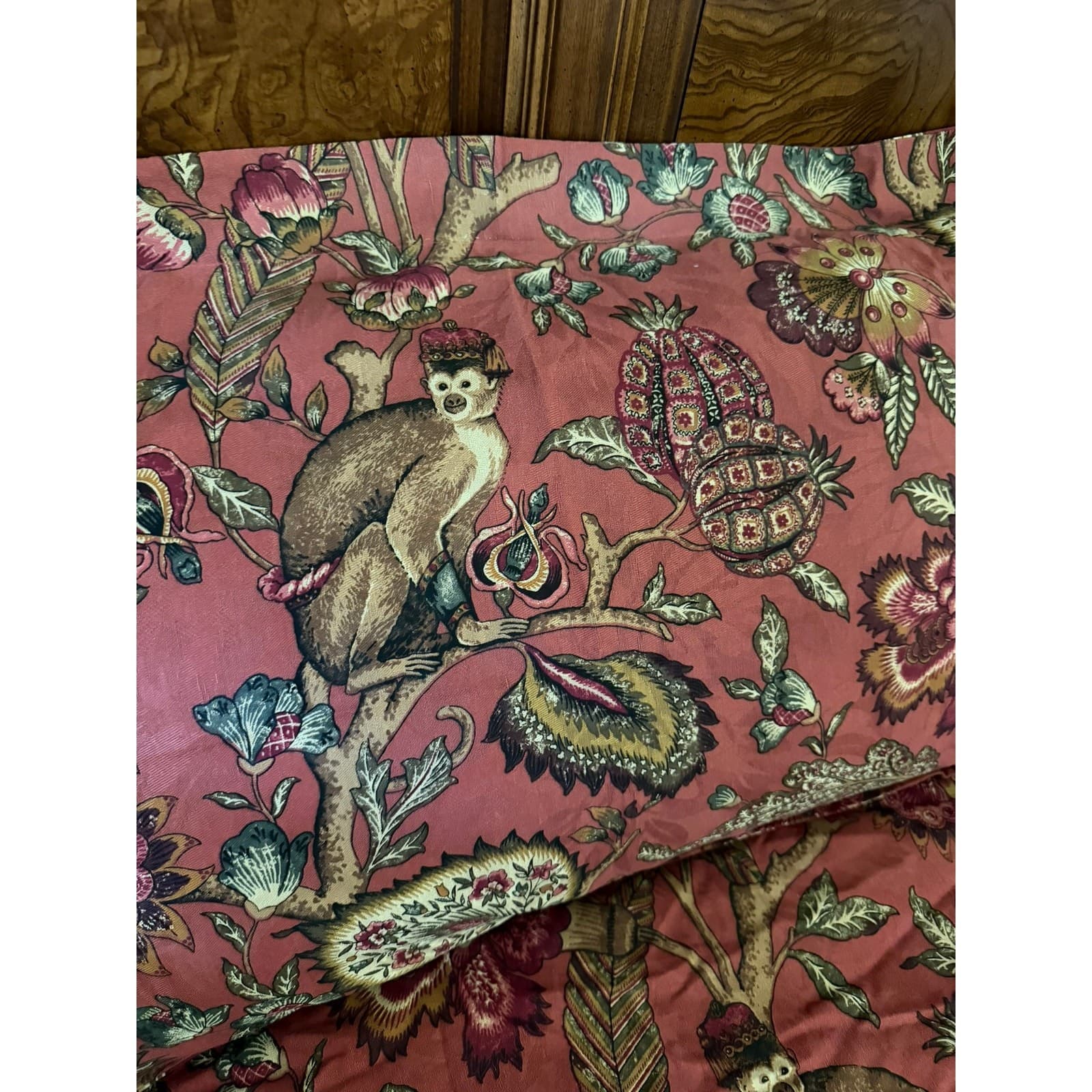 Raymond Waites 2003 Studio King Comforter Monkey Tropical Botanical Floral 4-PCS - Thumbnail 10