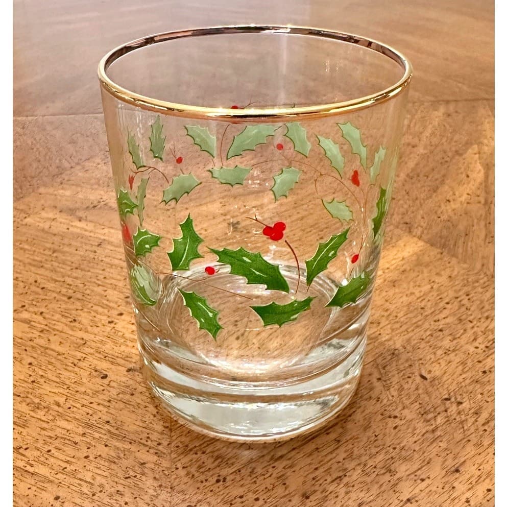 Lenox Holiday Dimension 12 oz Double Old-Fashioned Glasses-Gold Rim-Set of 4 - Thumbnail 5