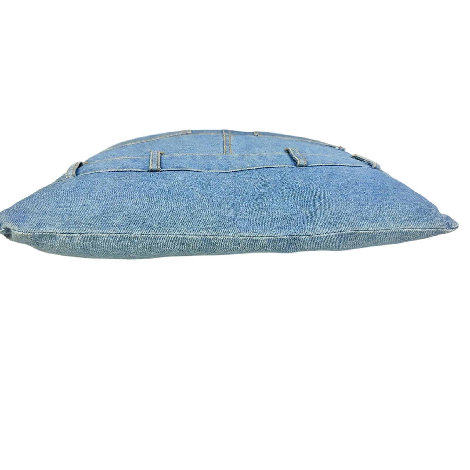 Unique One-Of-A-Kind Backside Two Pocket Denim Blue Jean Fun 17x17 Throw Pillow - Thumbnail 3